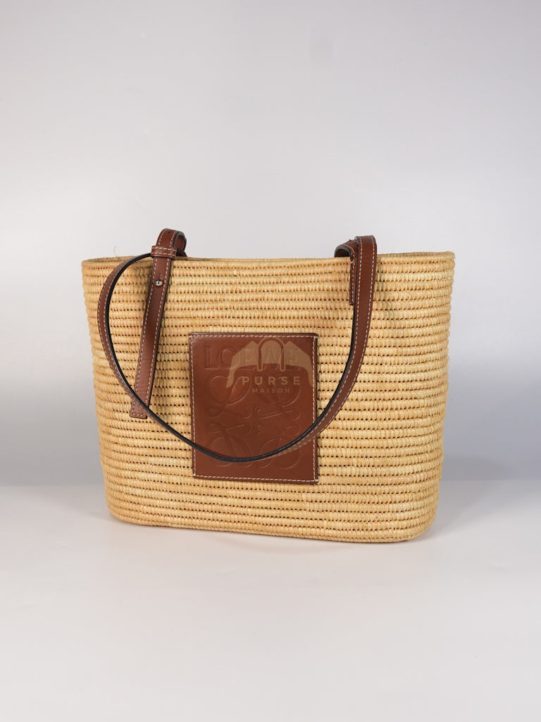 Raffia Ibiza Square Natural Tan Basket Bag | Purse Maison Luxury Bags Shop