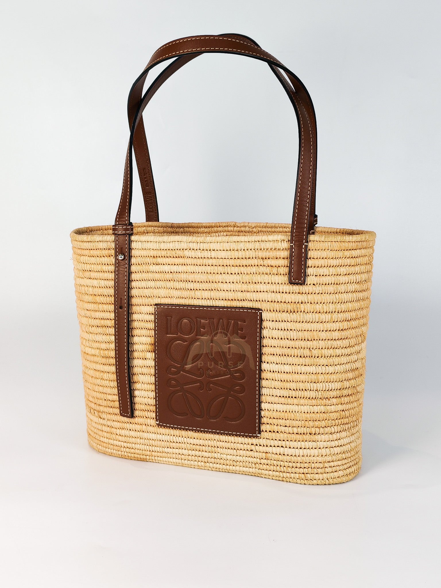 Raffia Ibiza Square Natural Tan Basket Bag | Purse Maison Luxury Bags Shop