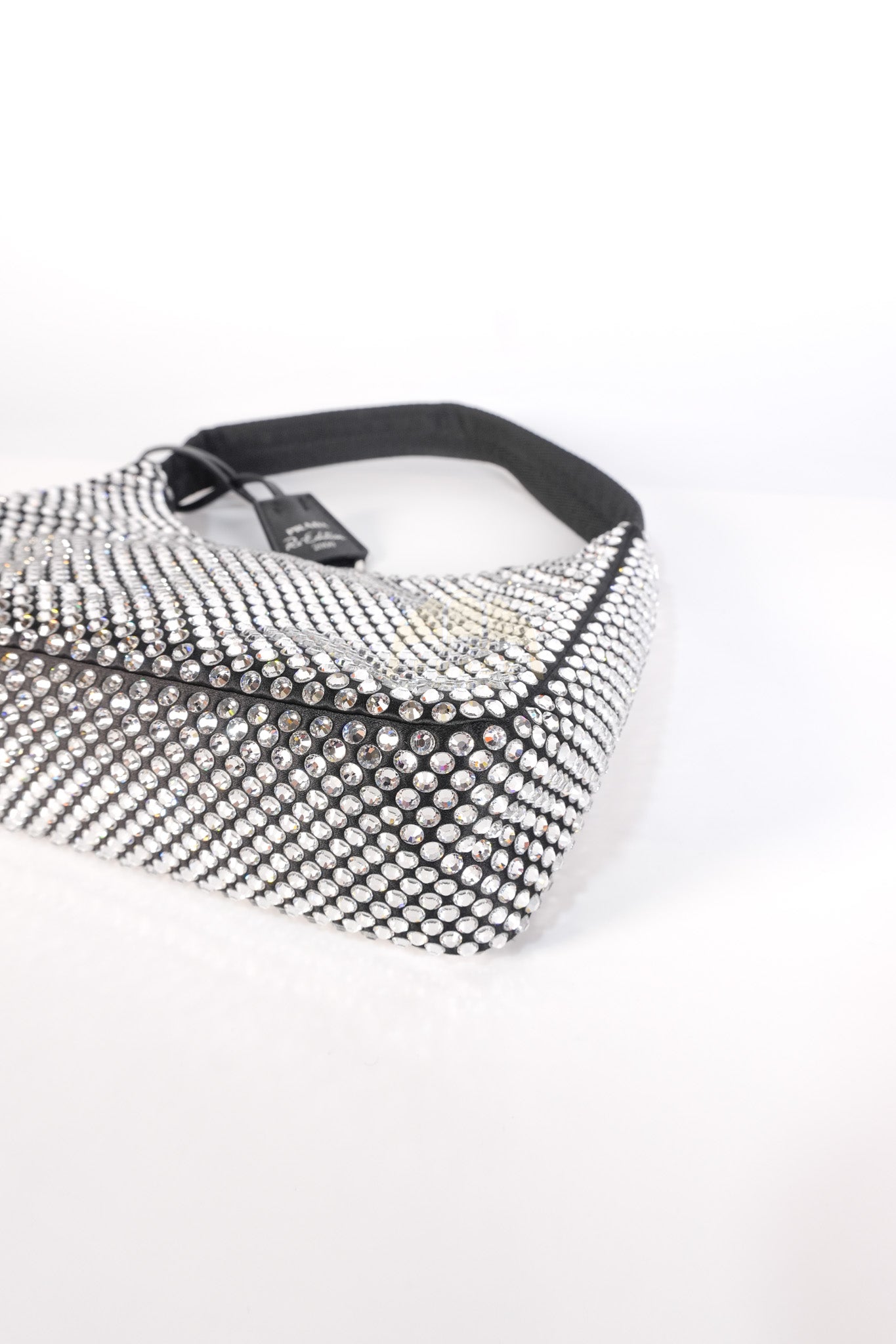 Re-Edition 2000 Black Nylon with Crystals Shoulder Bag | Purse Maison Luxury Bags Shop