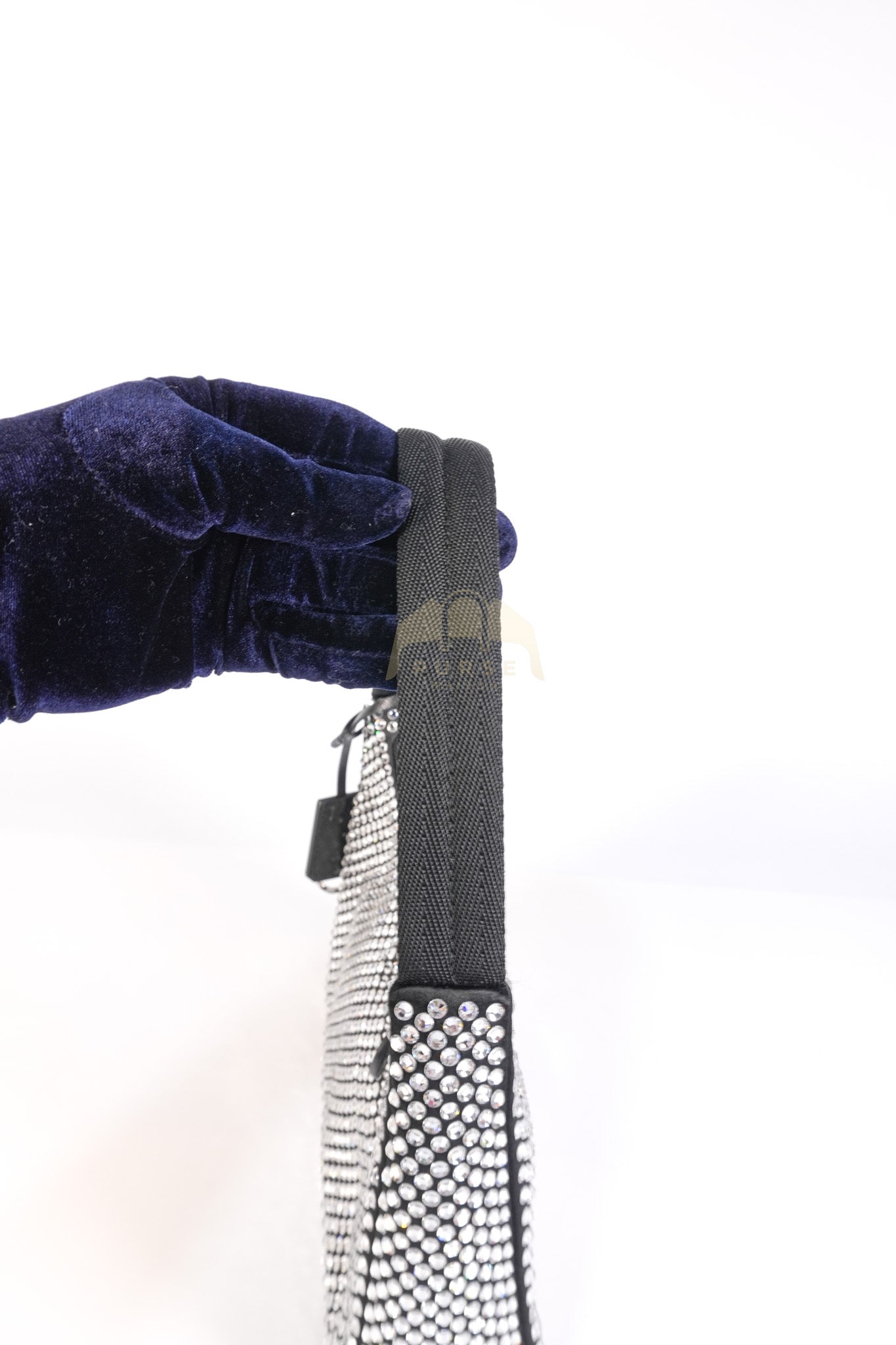 Re-Edition 2000 Black Nylon with Crystals Shoulder Bag | Purse Maison Luxury Bags Shop