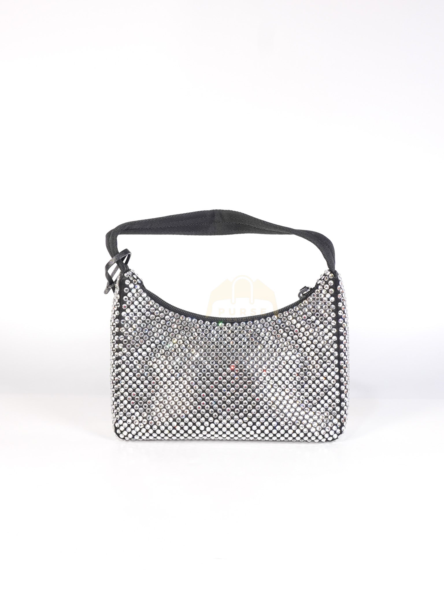 Re-Edition 2000 Black Nylon with Crystals Shoulder Bag | Purse Maison Luxury Bags Shop