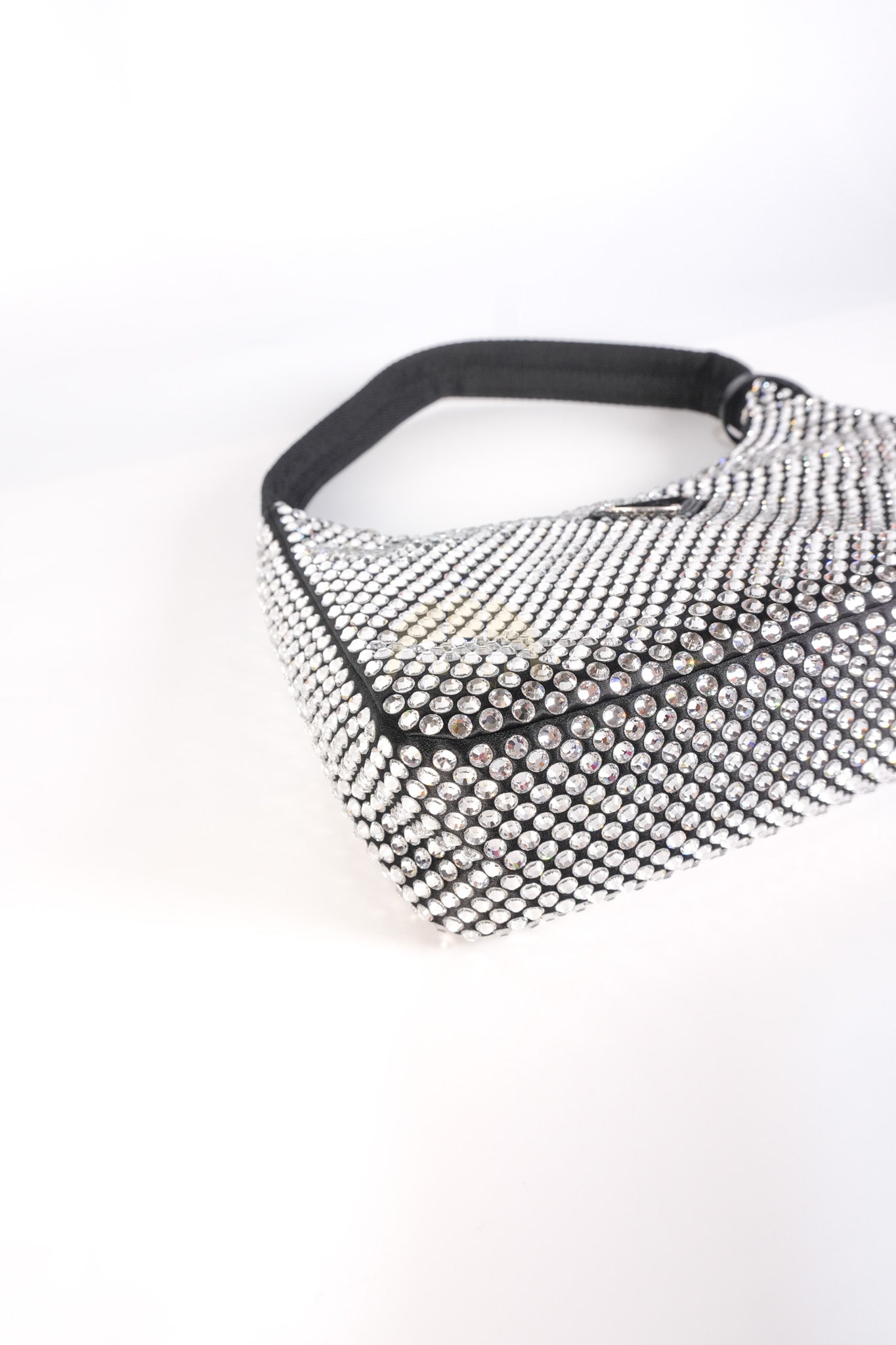 Re-Edition 2000 Black Nylon with Crystals Shoulder Bag | Purse Maison Luxury Bags Shop