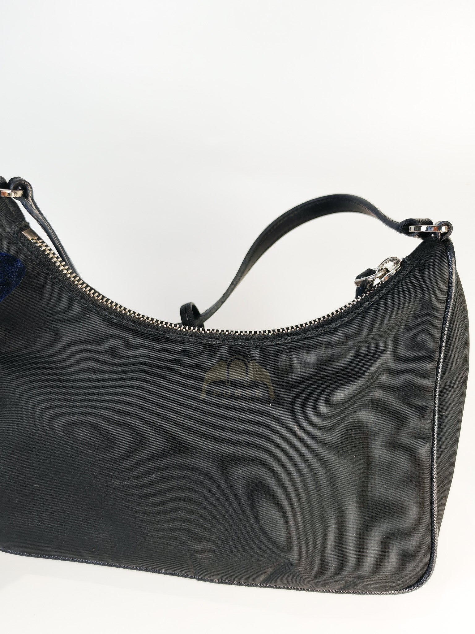 Re-Edition 2005 Shoulder Bag in Black Tessuto Nylon & Silver Hardware | Purse Maison Luxury Bags Shop