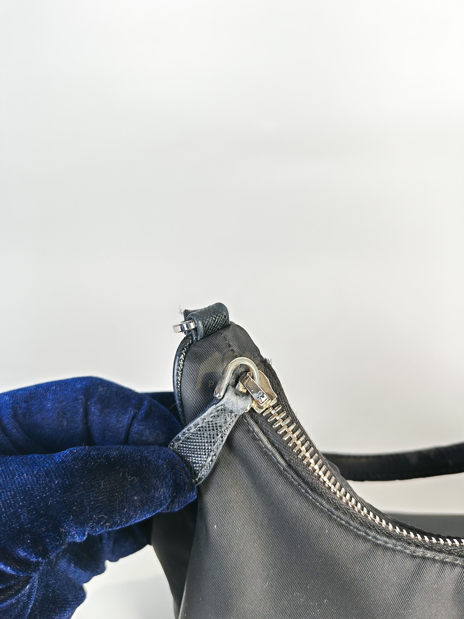 Re-Edition 2005 Shoulder Bag in Black Tessuto Nylon & Silver Hardware | Purse Maison Luxury Bags Shop