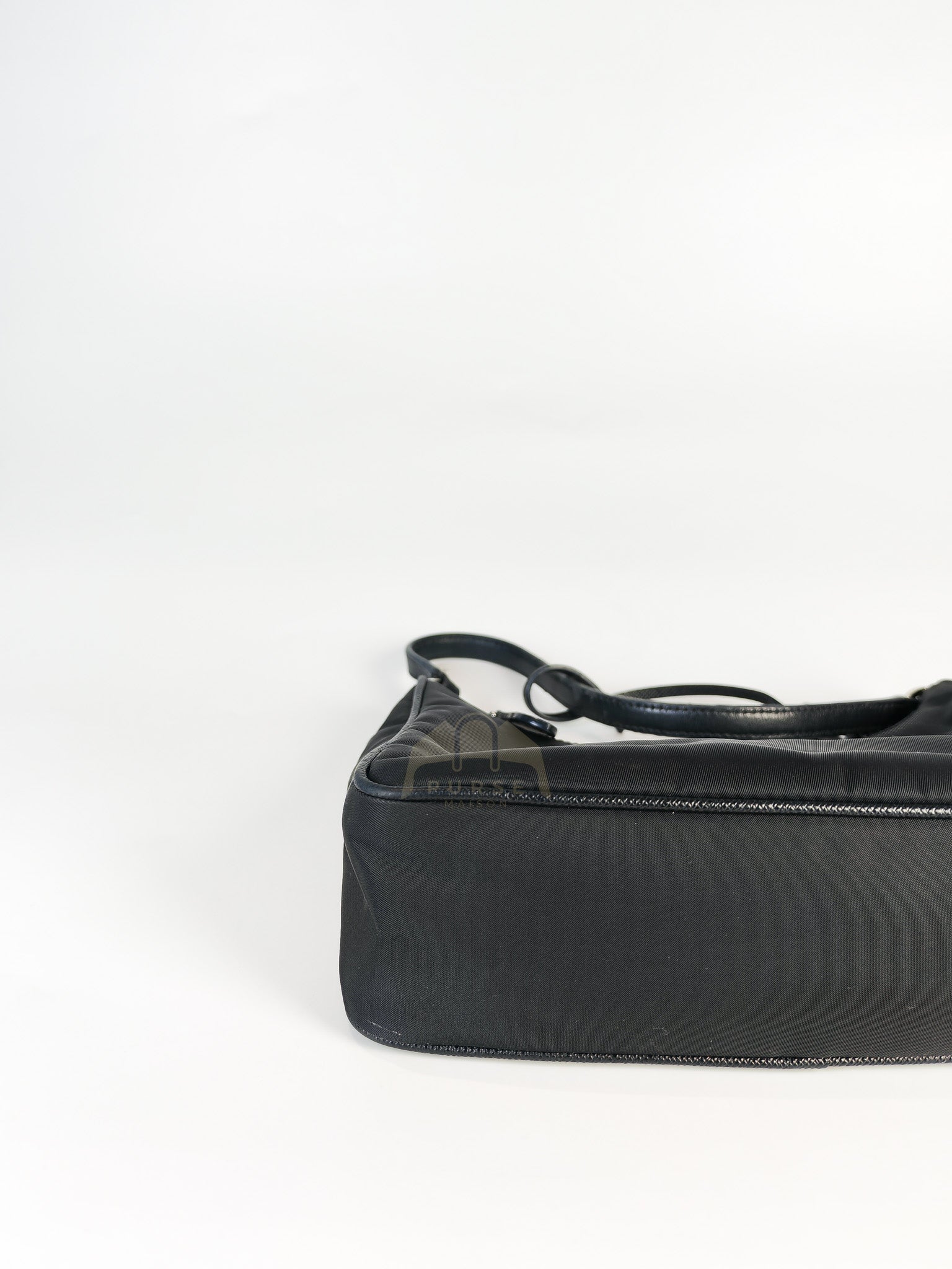 Re-Edition 2005 Shoulder Bag in Black Tessuto Nylon & Silver Hardware | Purse Maison Luxury Bags Shop