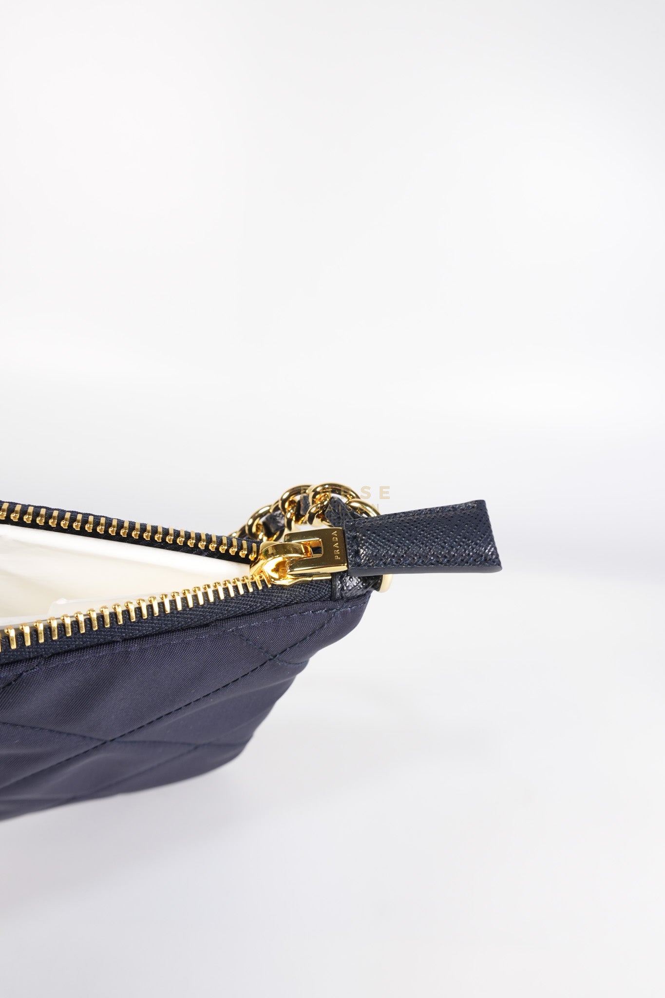 Re-Nylon Black Quilted Chain Pouch | Purse Maison Luxury Bags Shop