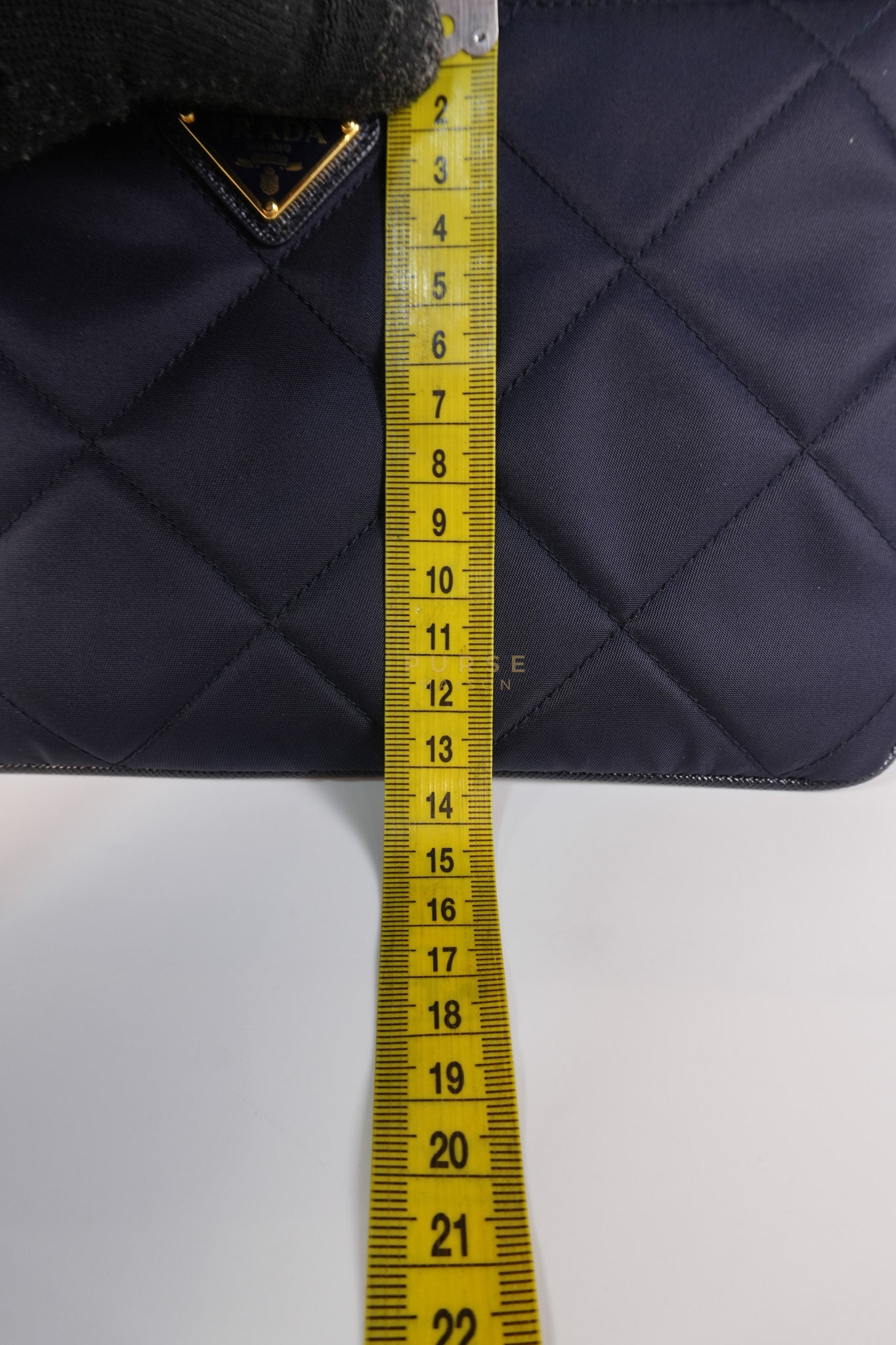 Re-Nylon Black Quilted Chain Pouch | Purse Maison Luxury Bags Shop