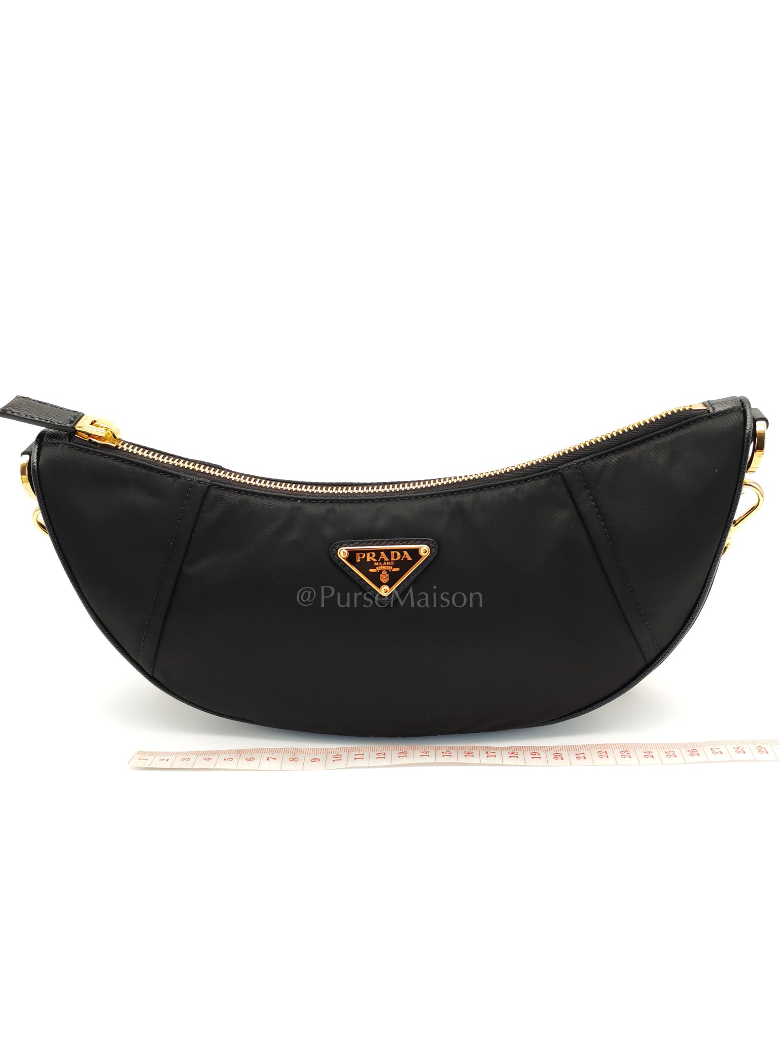 Re-Nylon Demi Lune Bandoliera Crossbody Bag | Purse Maison Luxury Bags Shop