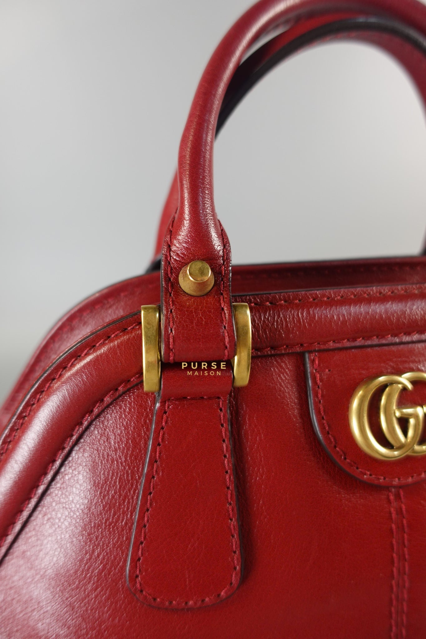 Re(belle) Medium in Red Leather Bag | Purse Maison Luxury Bags Shop