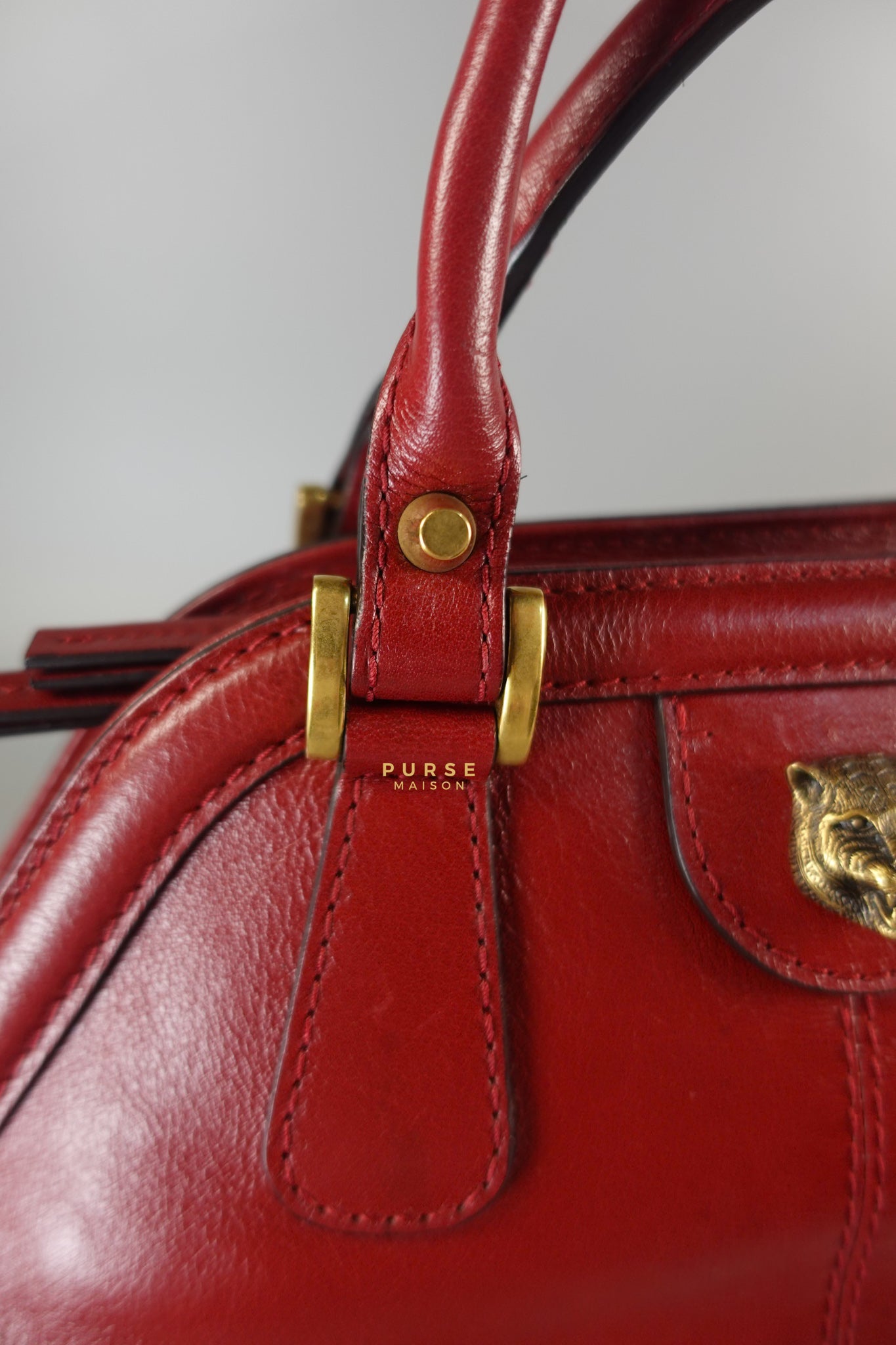 Re(belle) Medium in Red Leather Bag | Purse Maison Luxury Bags Shop