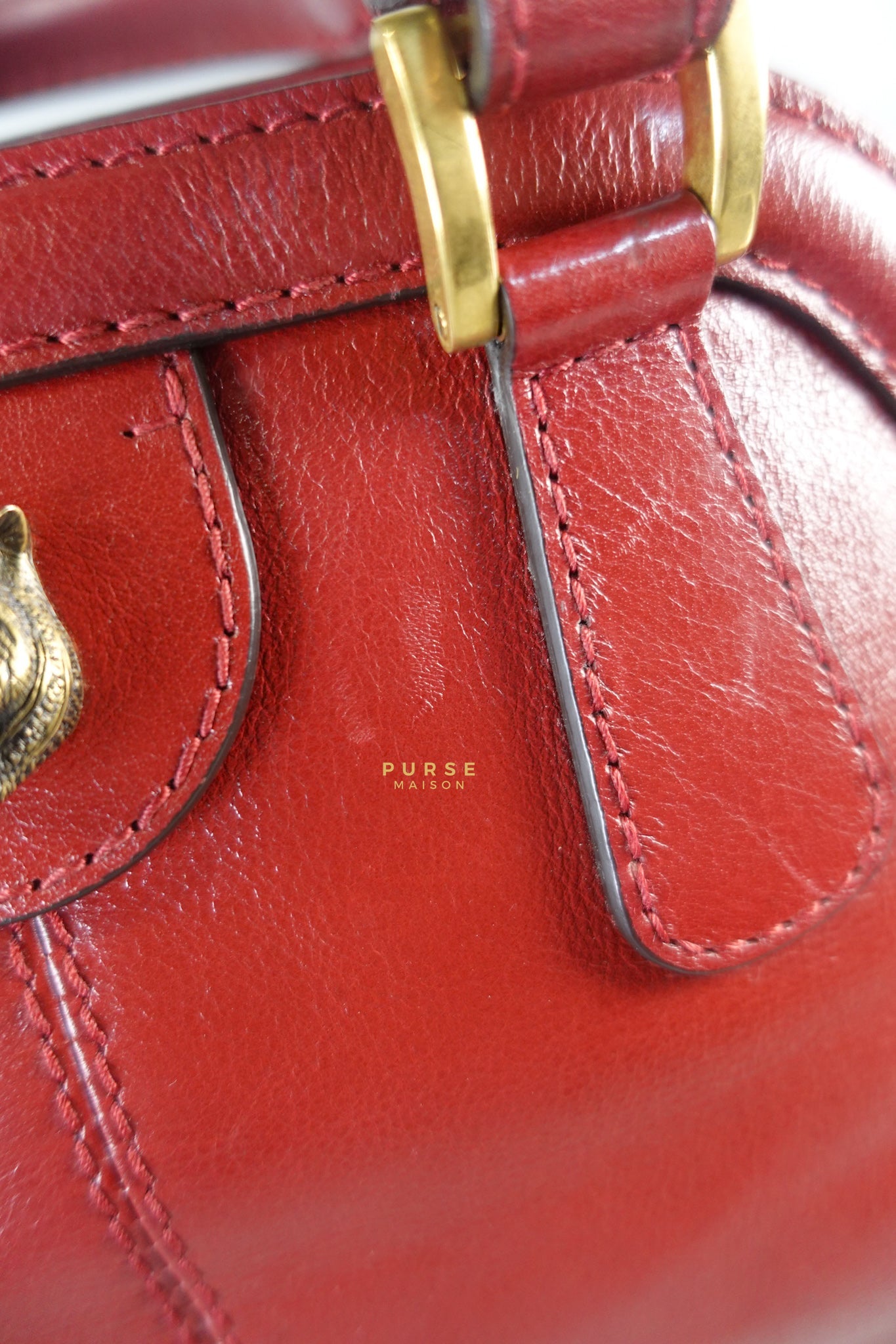 Re(belle) Medium in Red Leather Bag | Purse Maison Luxury Bags Shop