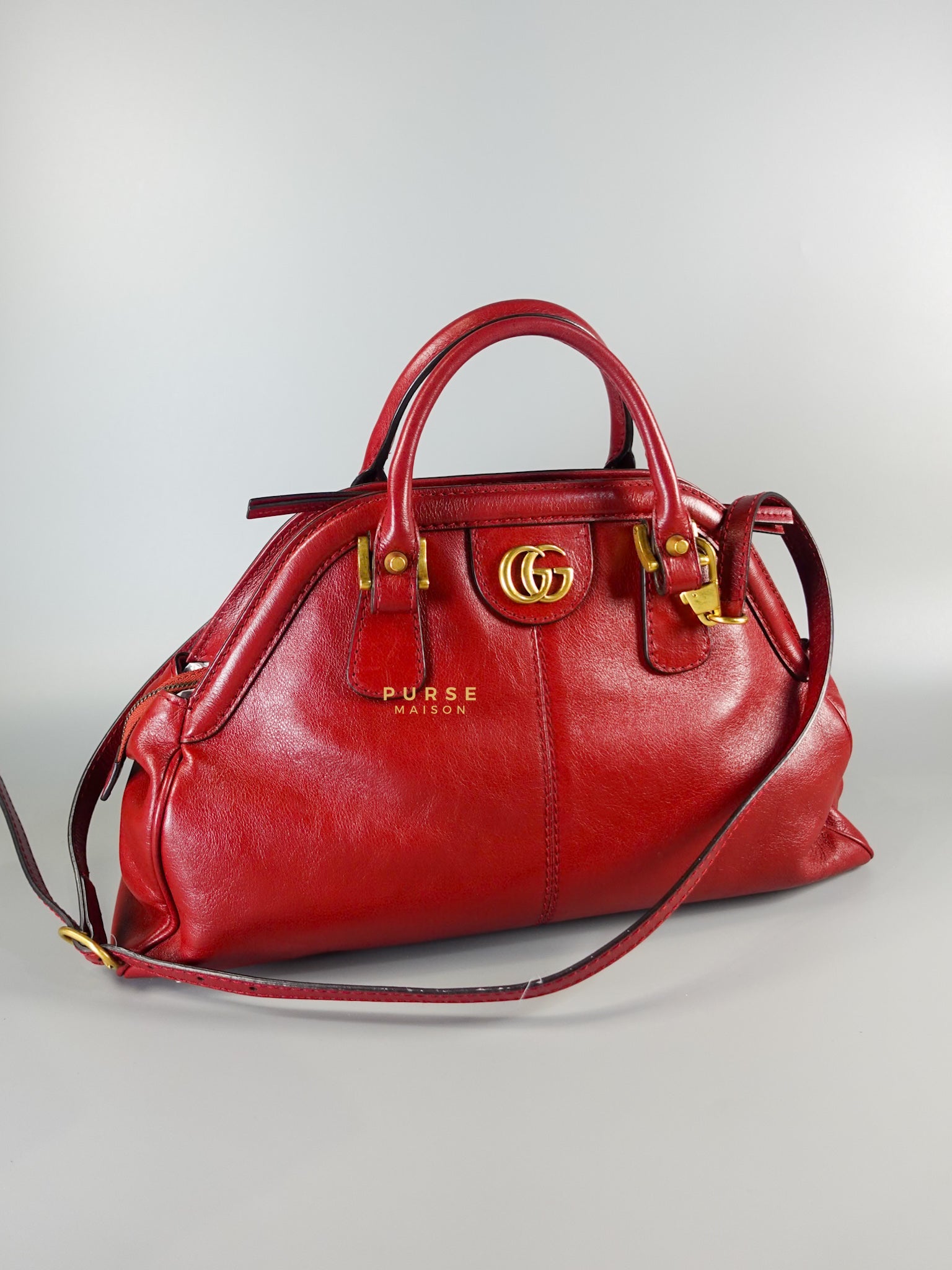 Re(belle) Medium in Red Leather Bag | Purse Maison Luxury Bags Shop