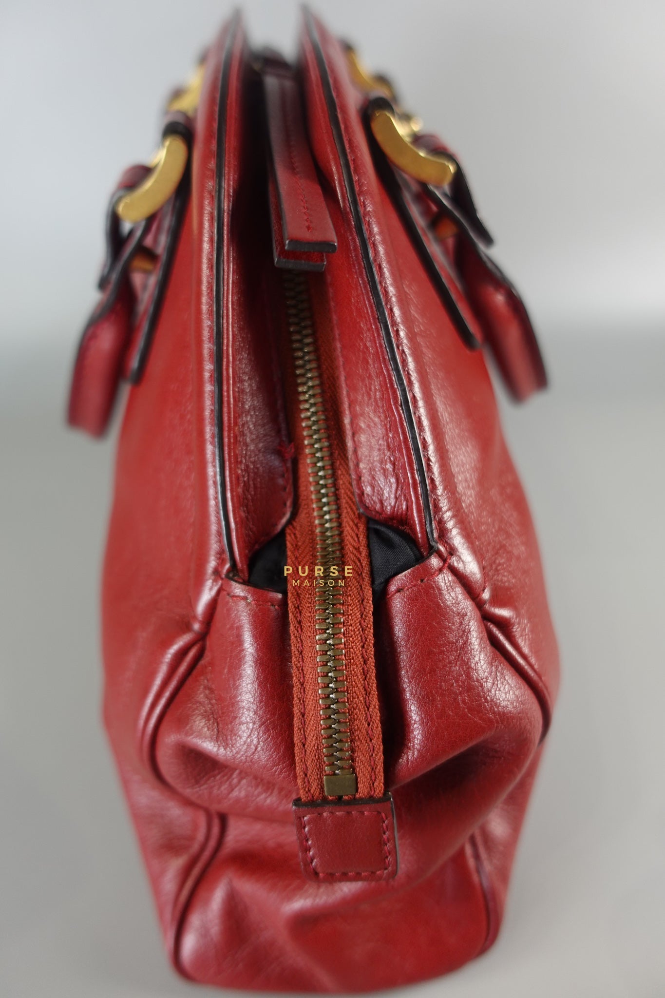 Re(belle) Medium in Red Leather Bag | Purse Maison Luxury Bags Shop