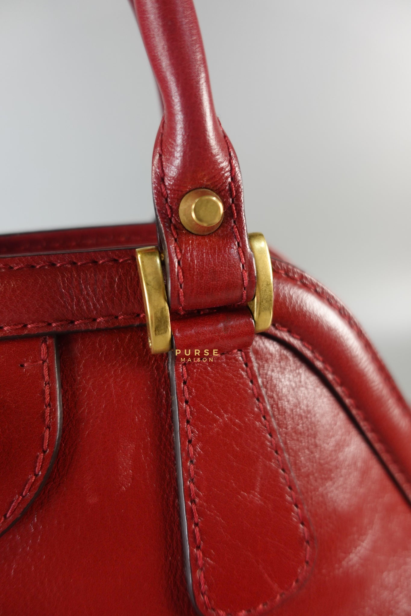 Re(belle) Medium in Red Leather Bag | Purse Maison Luxury Bags Shop