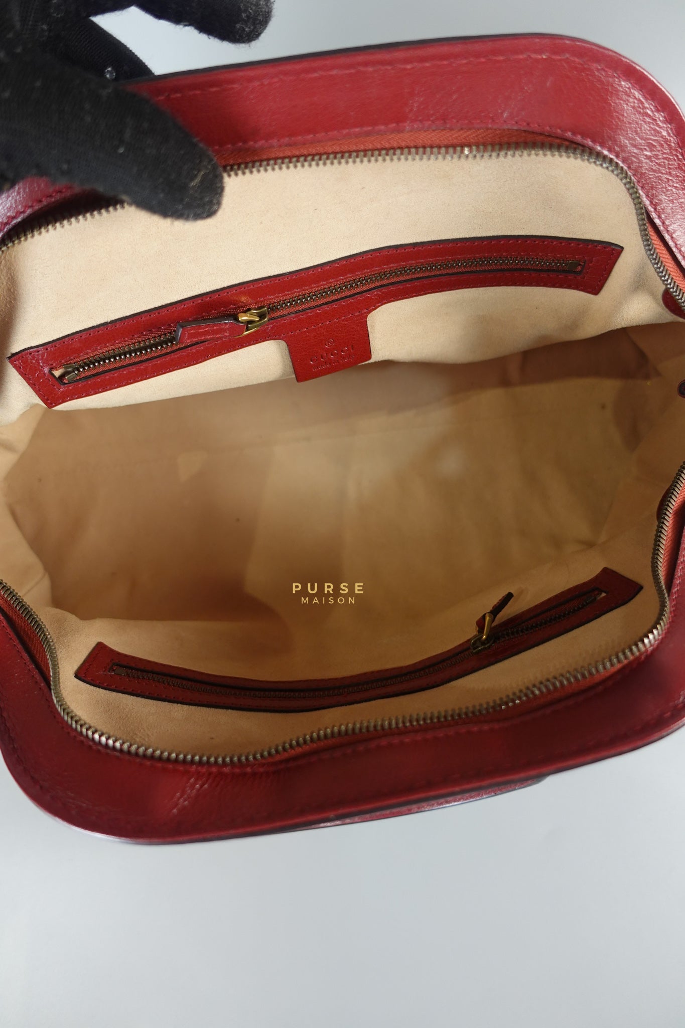 Re(belle) Medium in Red Leather Bag | Purse Maison Luxury Bags Shop