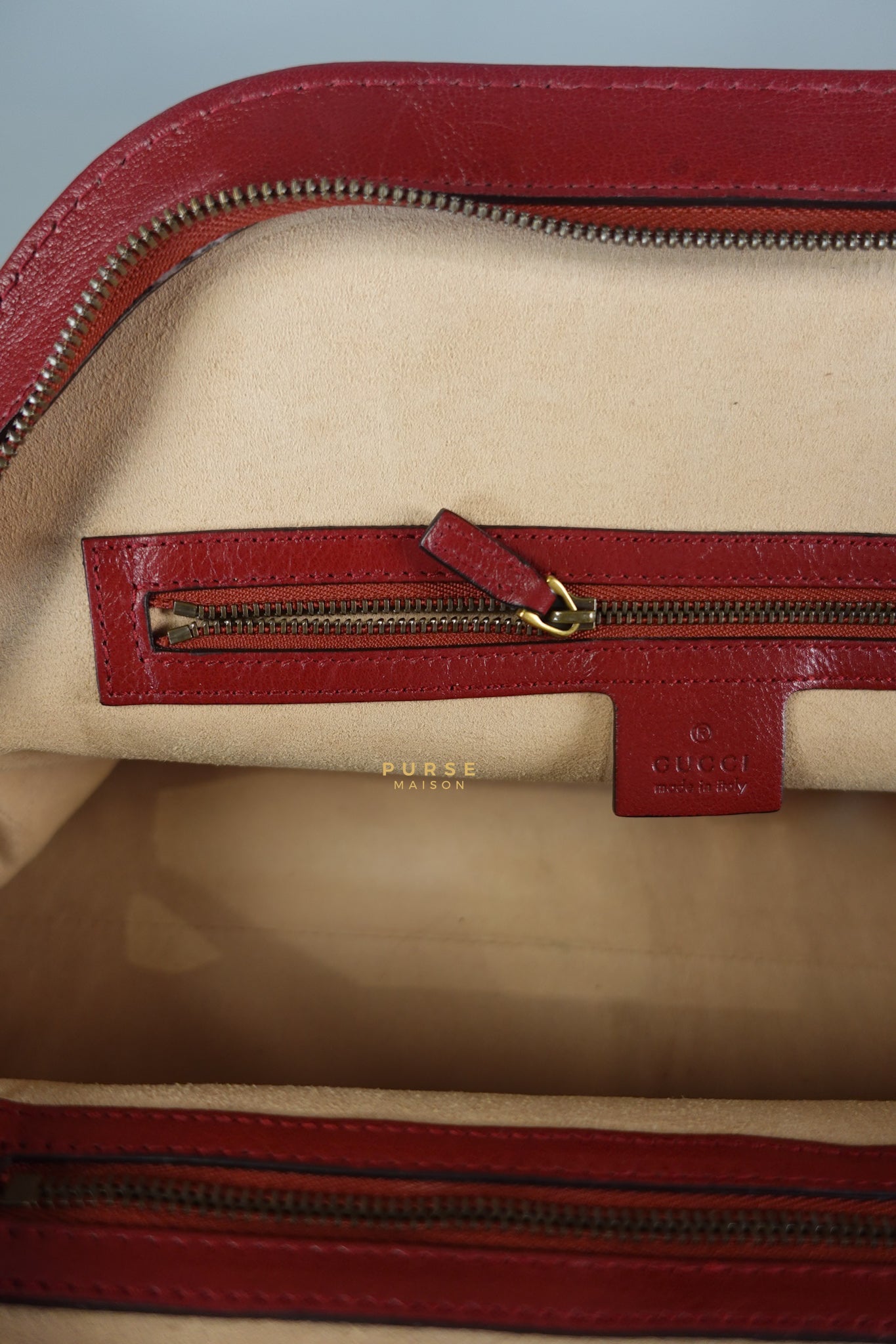 Re(belle) Medium in Red Leather Bag | Purse Maison Luxury Bags Shop