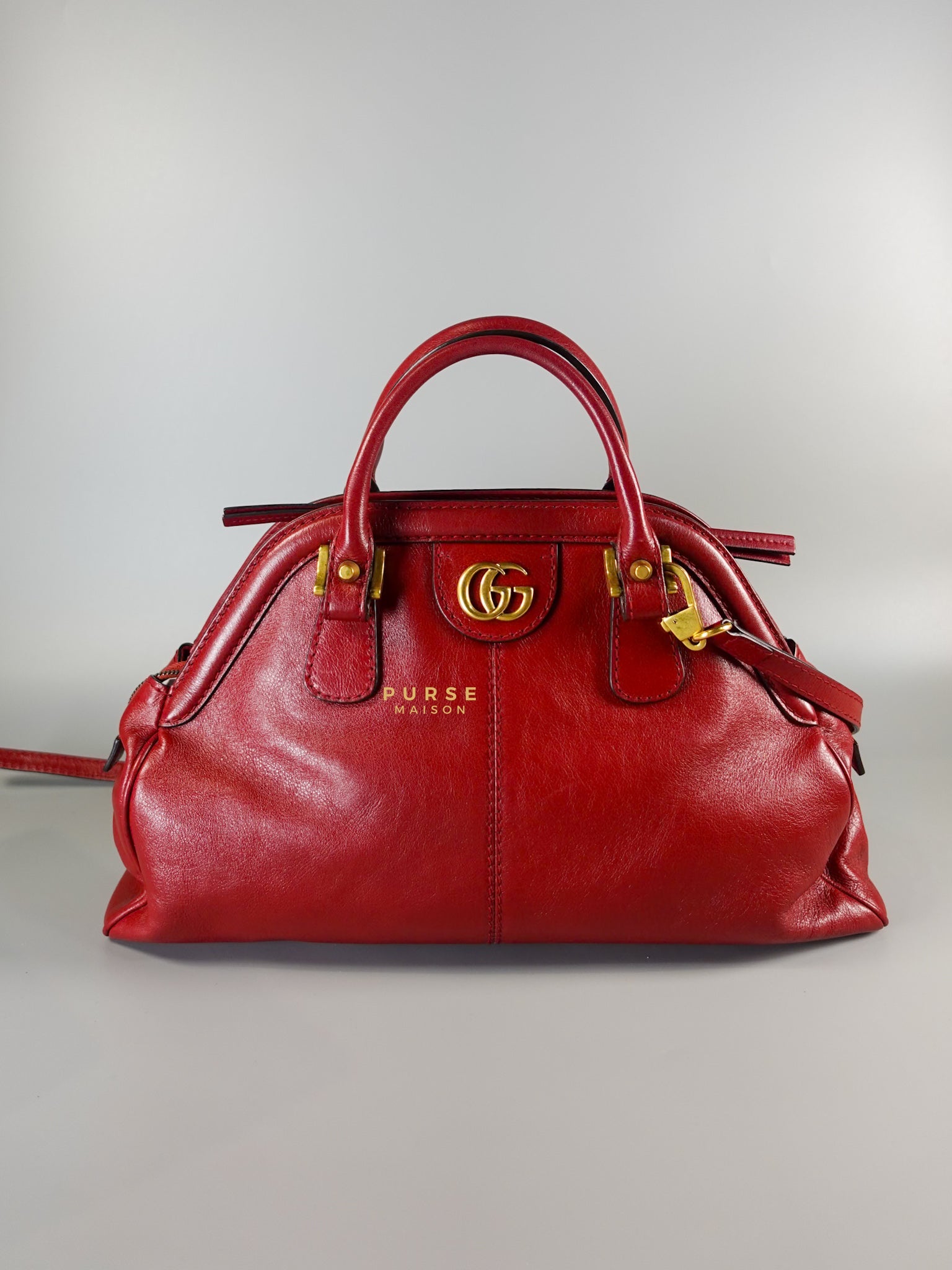 Re(belle) Medium in Red Leather Bag | Purse Maison Luxury Bags Shop