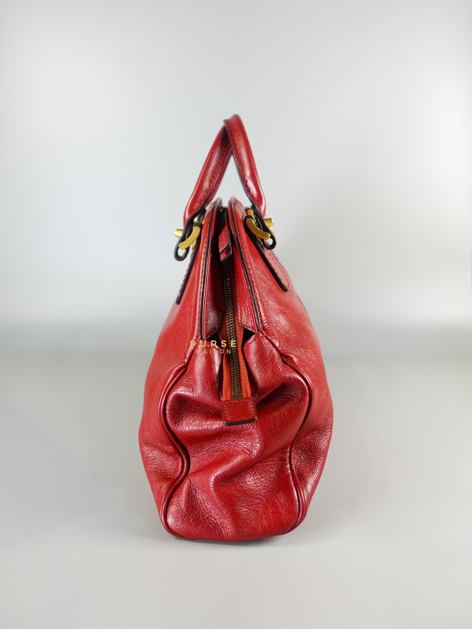 Re(belle) Medium in Red Leather Bag | Purse Maison Luxury Bags Shop