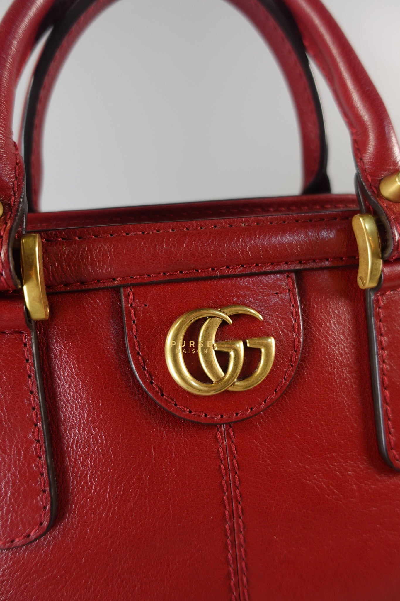 Re(belle) Medium in Red Leather Bag | Purse Maison Luxury Bags Shop