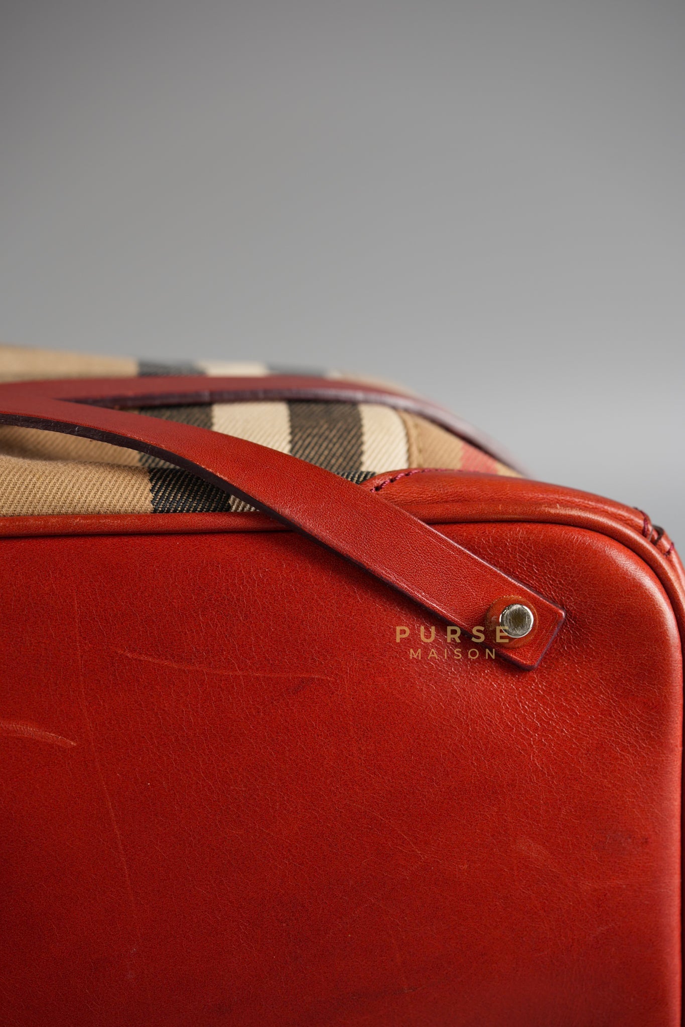 Red Bridle House Check Tote Bag | Purse Maison Luxury Bags Shop