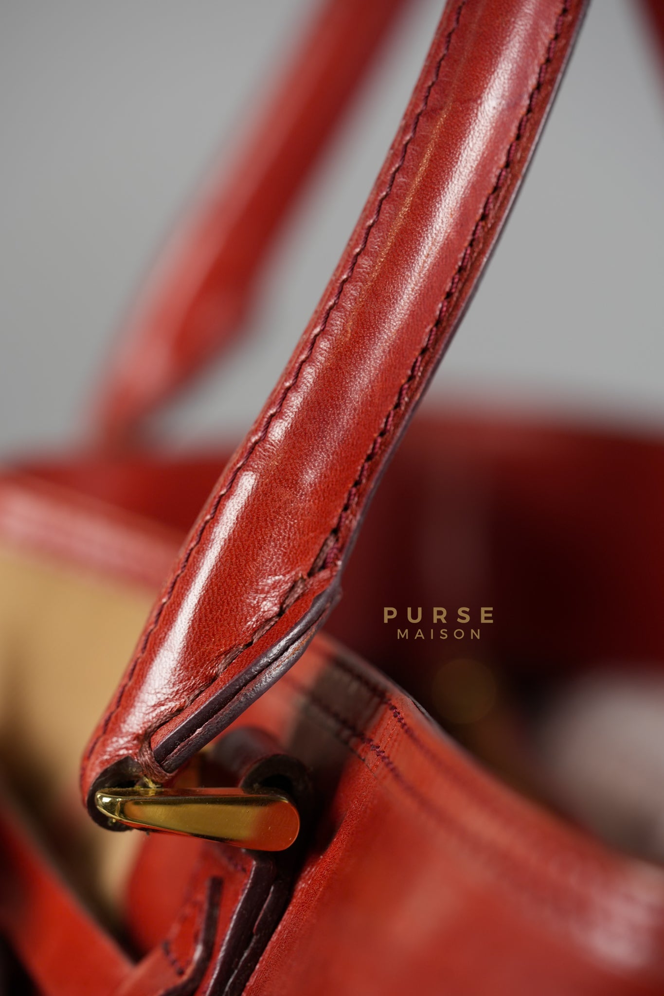 Red Bridle House Check Tote Bag | Purse Maison Luxury Bags Shop