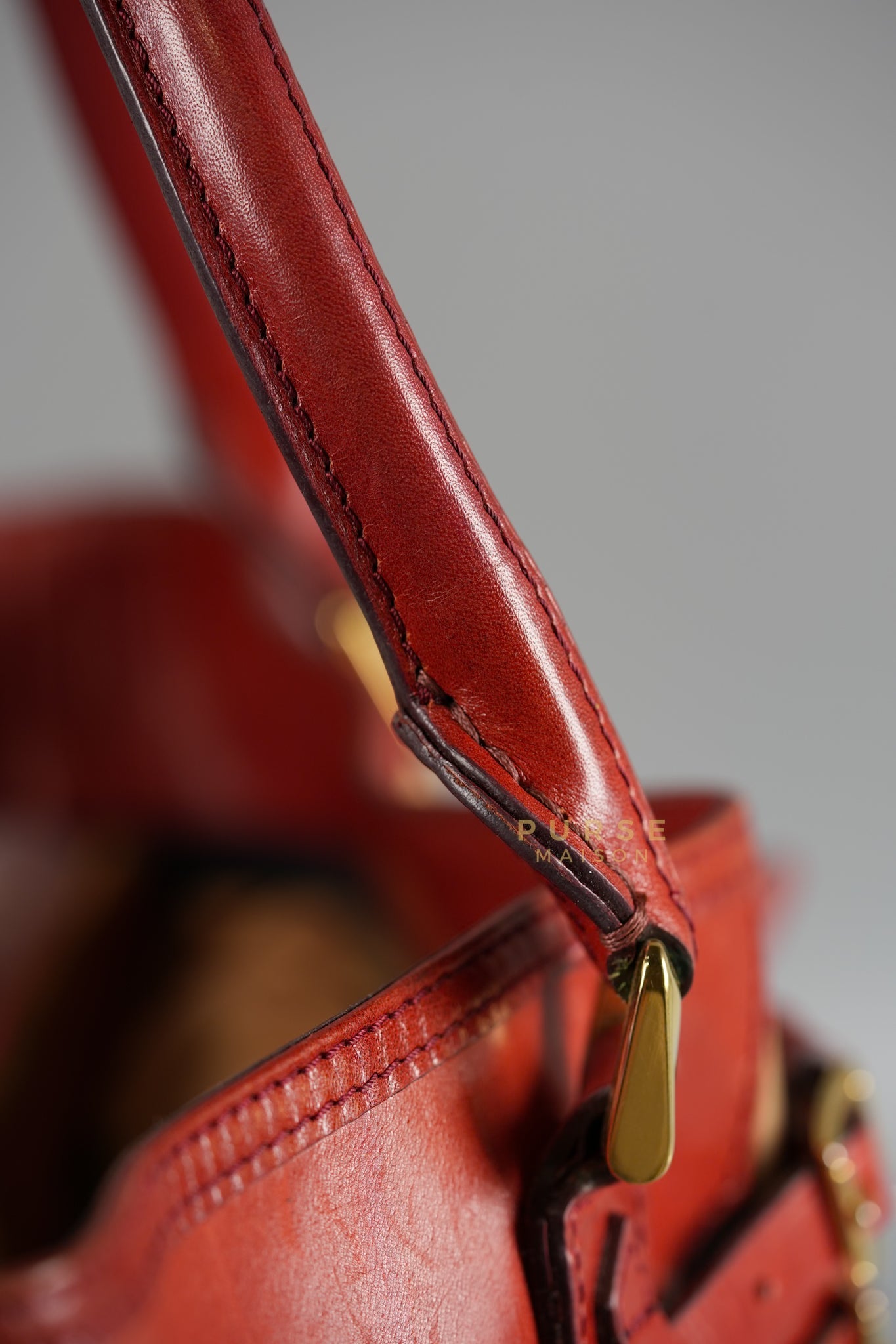 Red Bridle House Check Tote Bag | Purse Maison Luxury Bags Shop