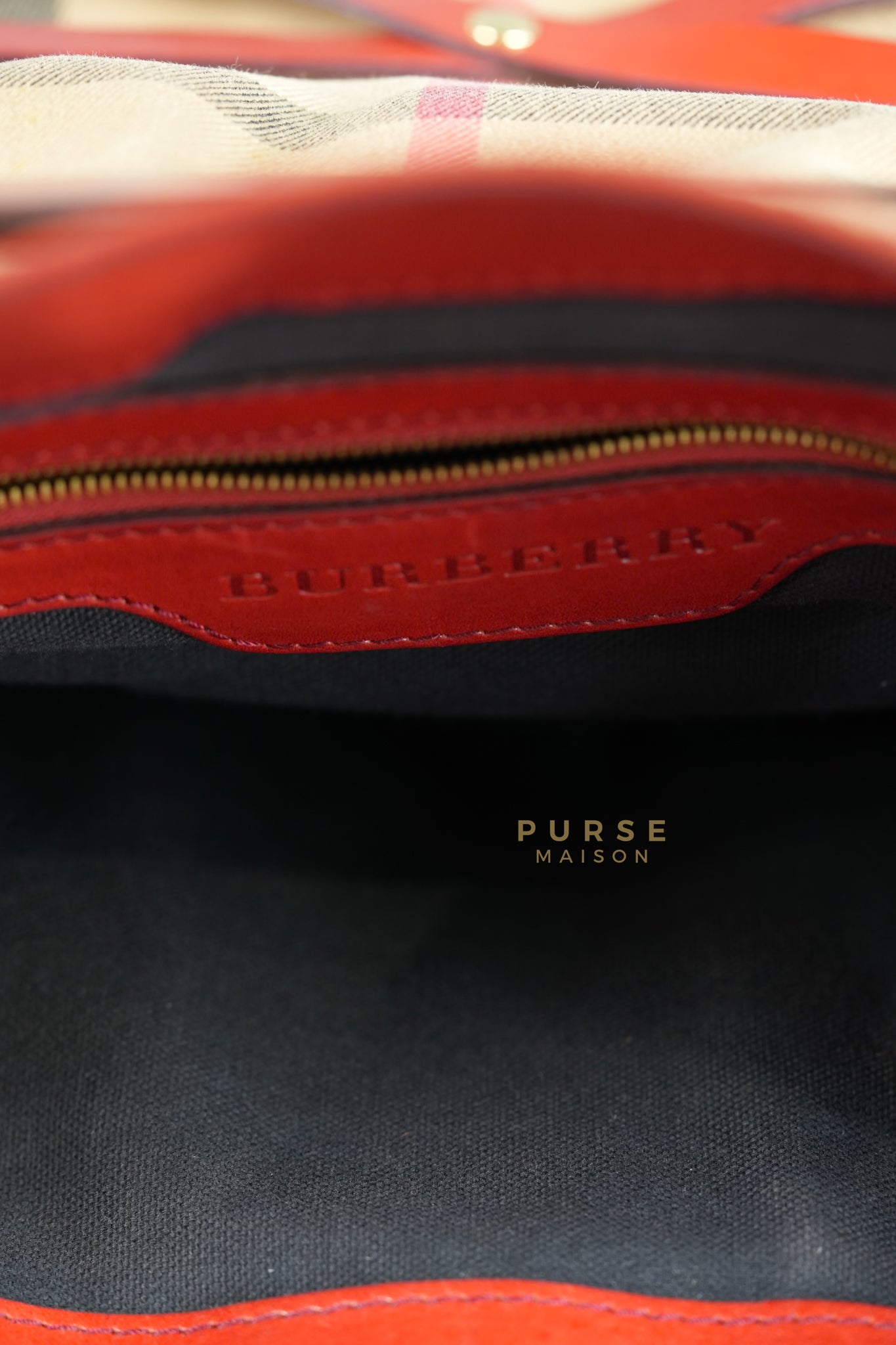 Red Bridle House Check Tote Bag | Purse Maison Luxury Bags Shop