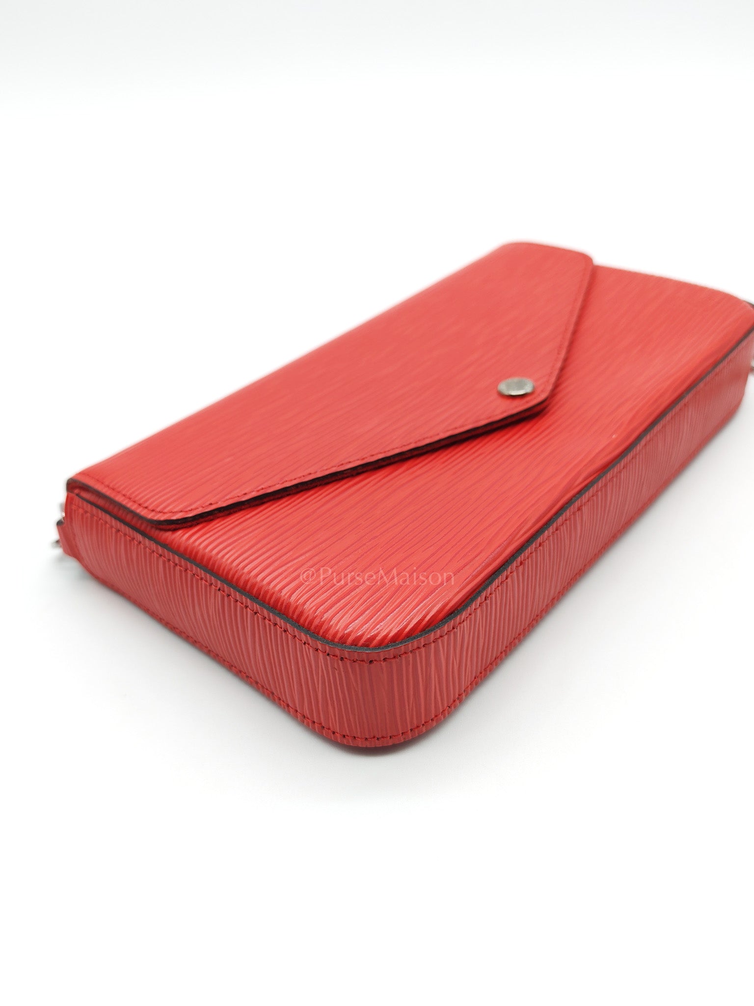 Felicie GM in Red Epi Leather Silver Hardware (Date code: TJ0117)