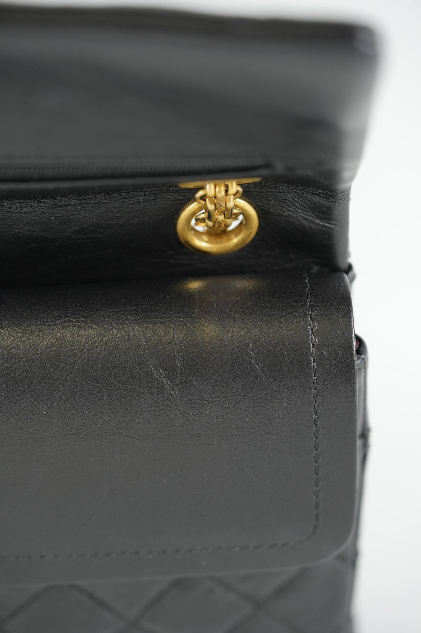 Reissue 2.55 Size 226 (Medium) in Black Quilted Calfskin Leather & Gold Hardware Series 21 | Purse Maison Luxury Bags Shop