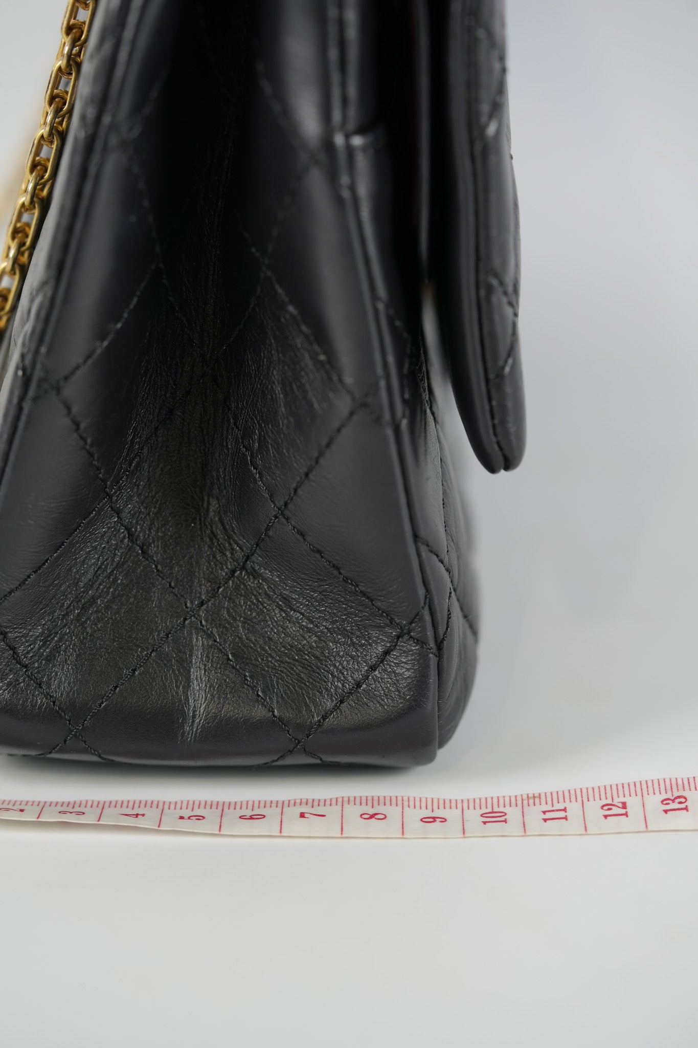 Reissue 2.55 Size 226 (Medium) in Black Quilted Calfskin Leather & Gold Hardware Series 21 | Purse Maison Luxury Bags Shop