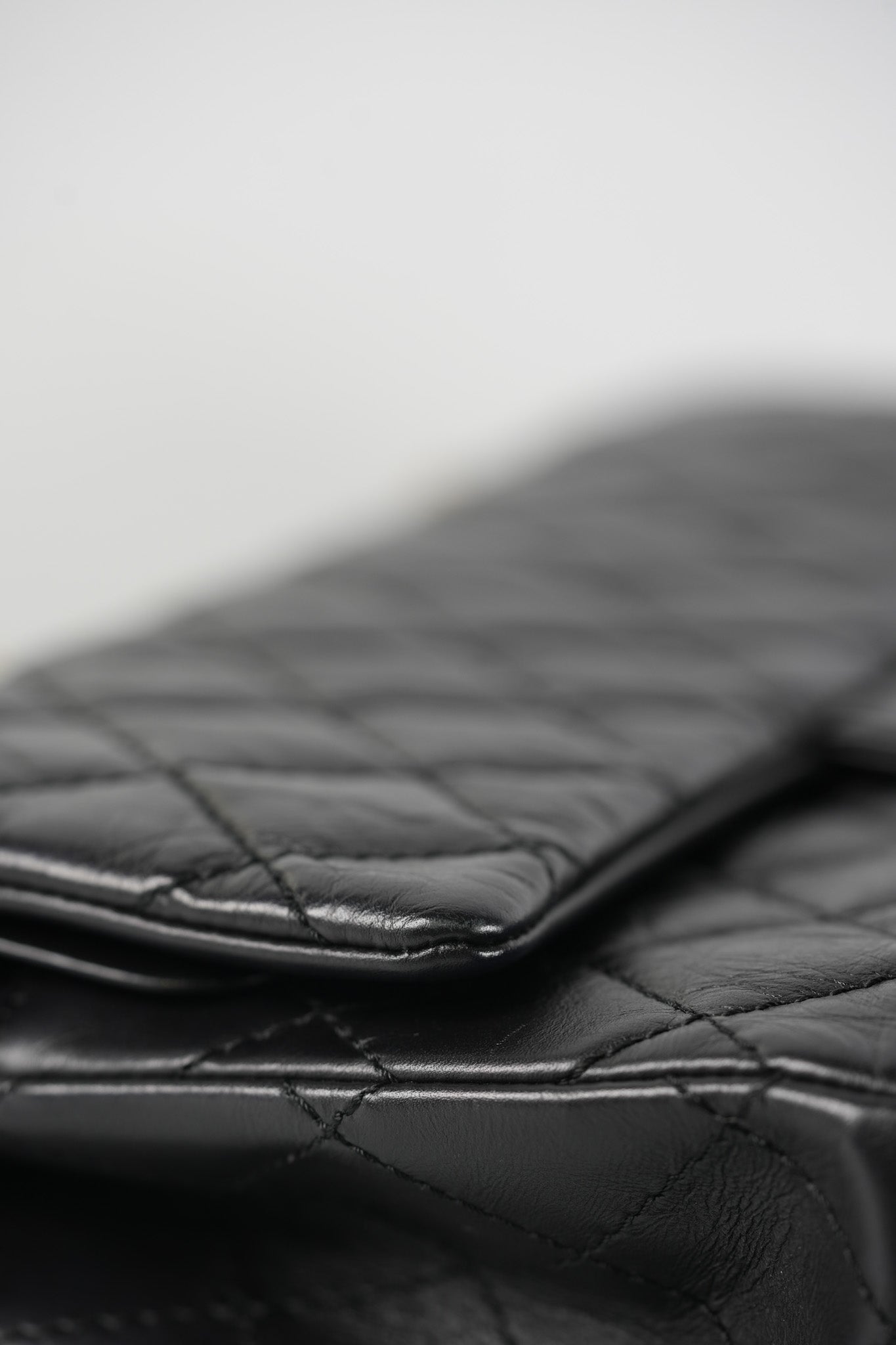 Reissue 2.55 Size 226 (Medium) in Black Quilted Calfskin Leather & Gold Hardware Series 21 | Purse Maison Luxury Bags Shop