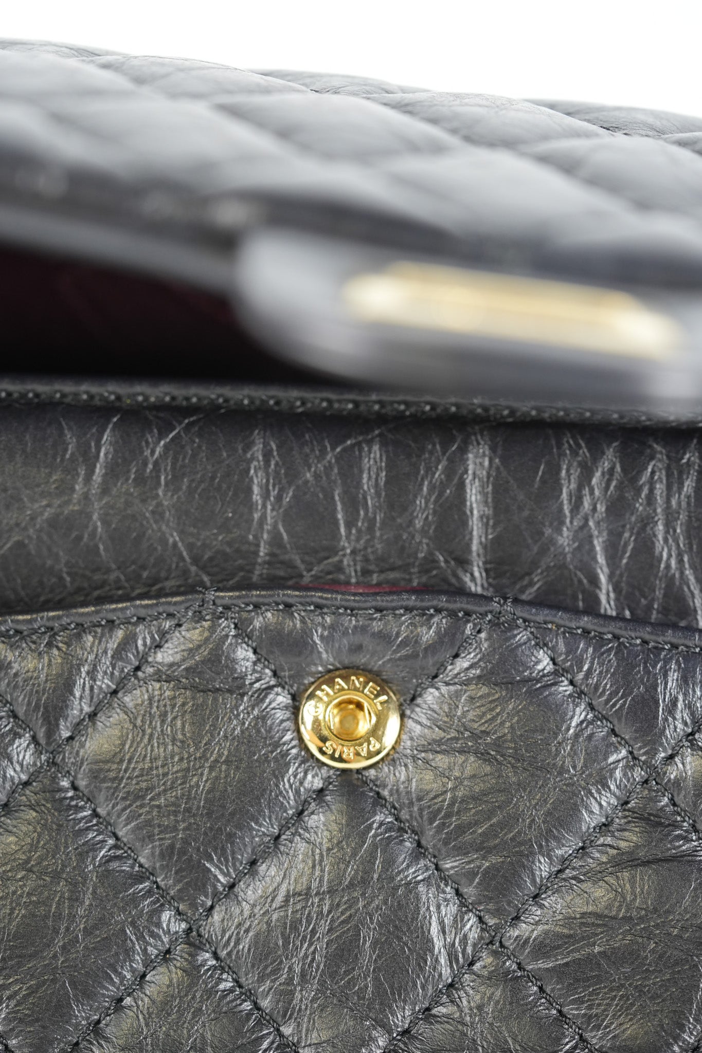 Reissue 2.55 Size 226 (Medium) in Black Quilted Calfskin Leather & Gold Hardware Series 21 | Purse Maison Luxury Bags Shop