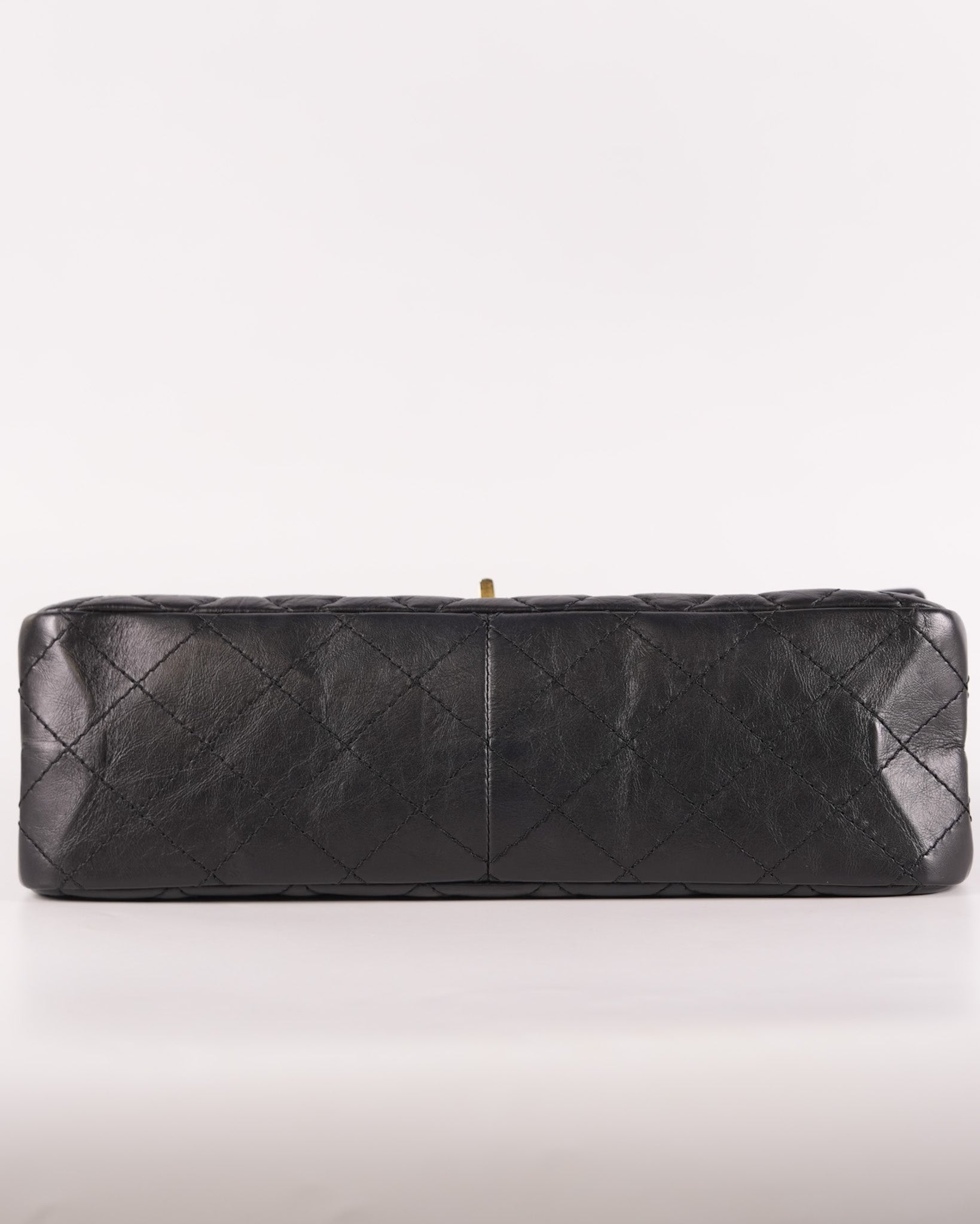 Reissue 2.55 Size 226 (Medium) in Black Quilted Calfskin Leather & Gold Hardware Series 21 | Purse Maison Luxury Bags Shop