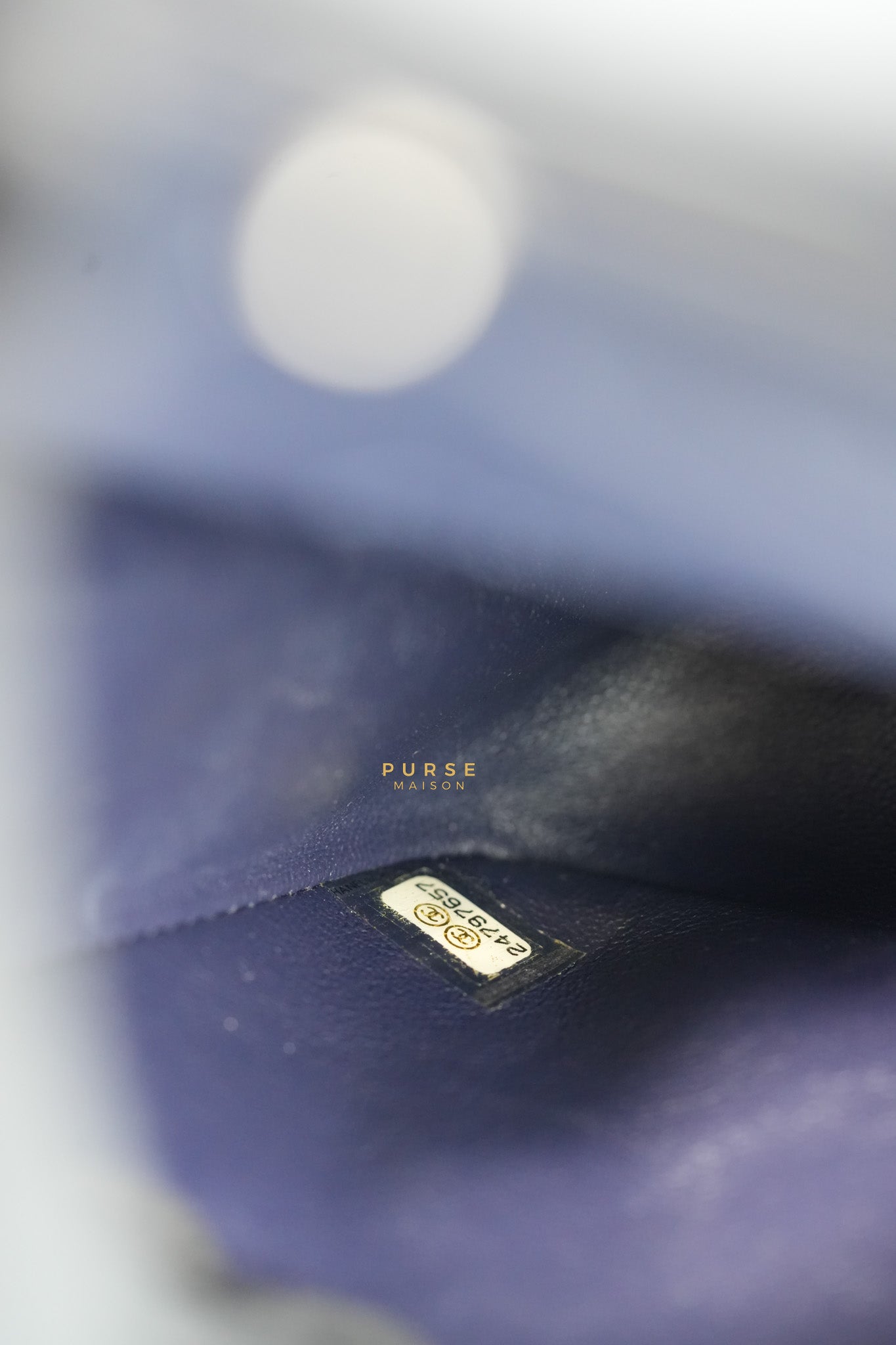 Reissue 2.55 Navy Blue Distressed Calfskin Leather Series 24 | Purse Maison Luxury Bags Shop
