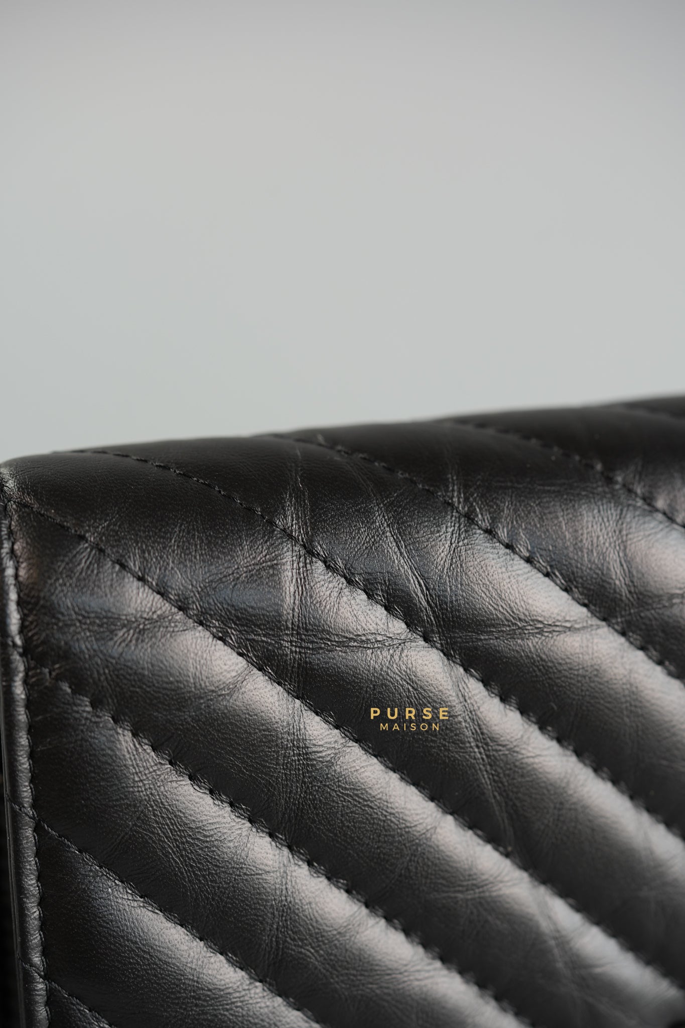 Reissue Wallet on Chain Chevron Calfskin Leather So Black Series 30 | Purse Maison Luxury Bags Shop