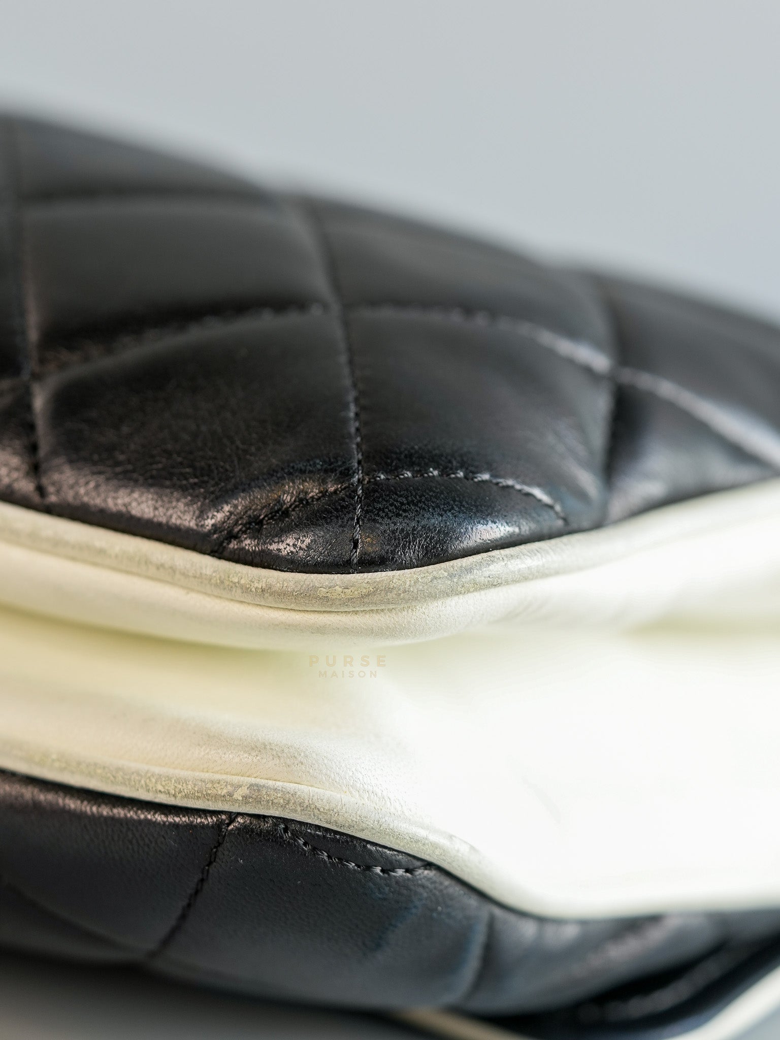 Resort Cruise Flap Bag Bi-Color Flap in Lambskin Leather and Silver Hardware Series 12 | Purse Maison Luxury Bags Shop