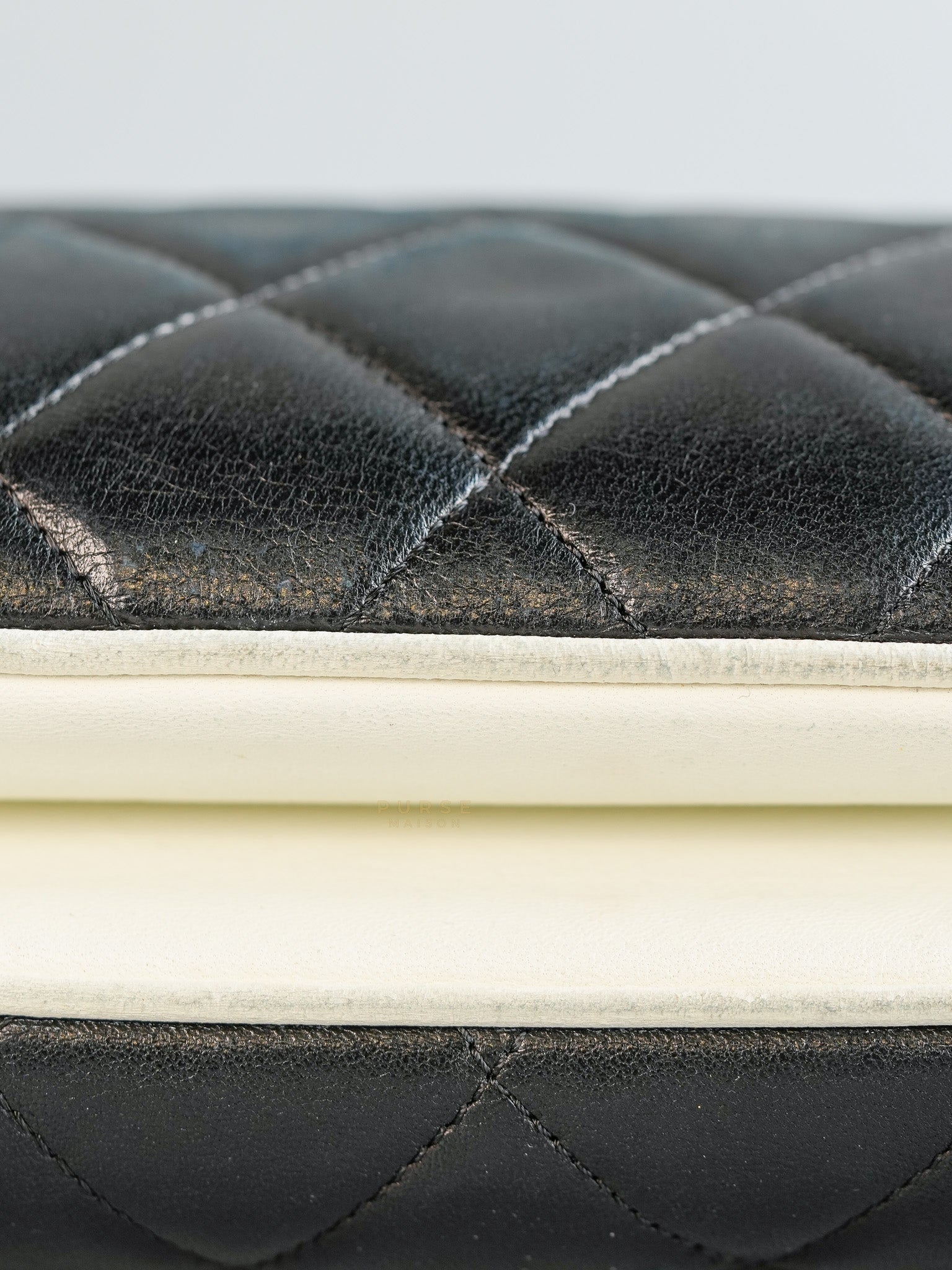Resort Cruise Flap Bag Bi-Color Flap in Lambskin Leather and Silver Hardware Series 12 | Purse Maison Luxury Bags Shop