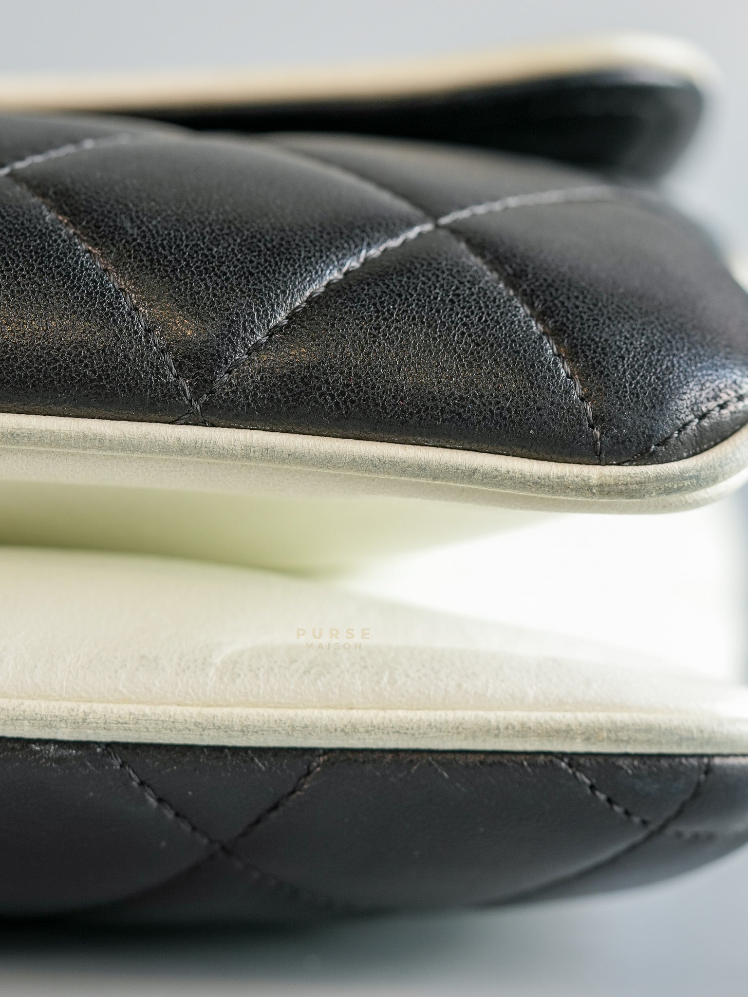 Resort Cruise Flap Bag Bi-Color Flap in Lambskin Leather and Silver Hardware Series 12 | Purse Maison Luxury Bags Shop
