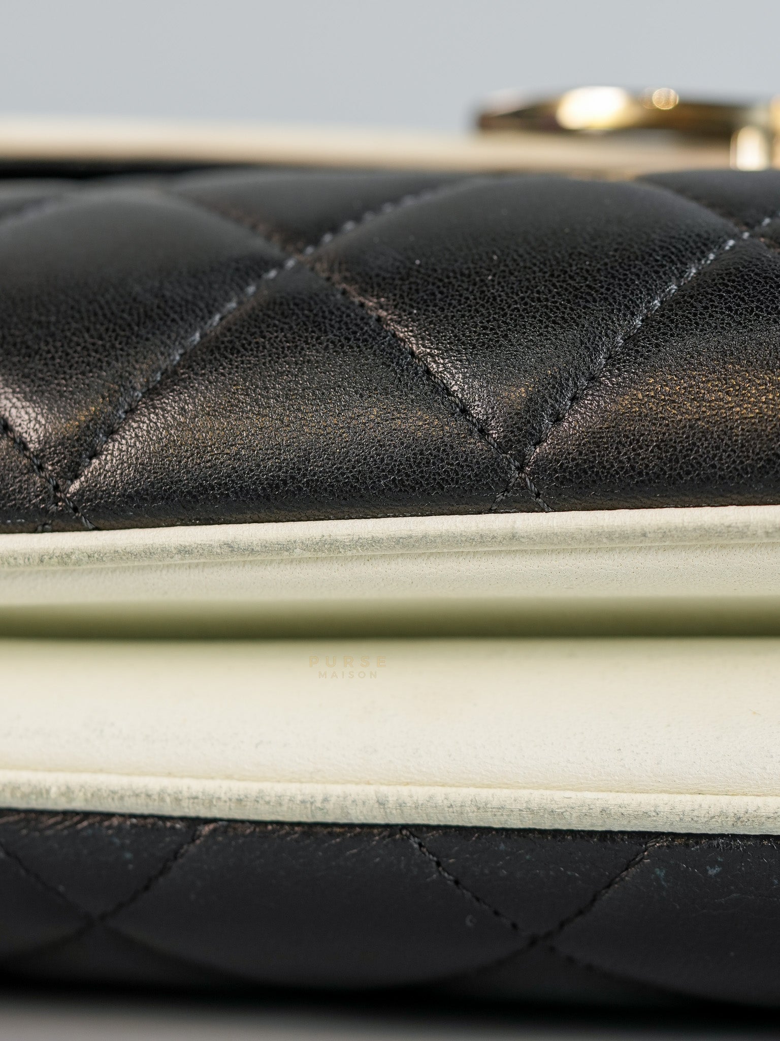 Resort Cruise Flap Bag Bi-Color Flap in Lambskin Leather and Silver Hardware Series 12 | Purse Maison Luxury Bags Shop