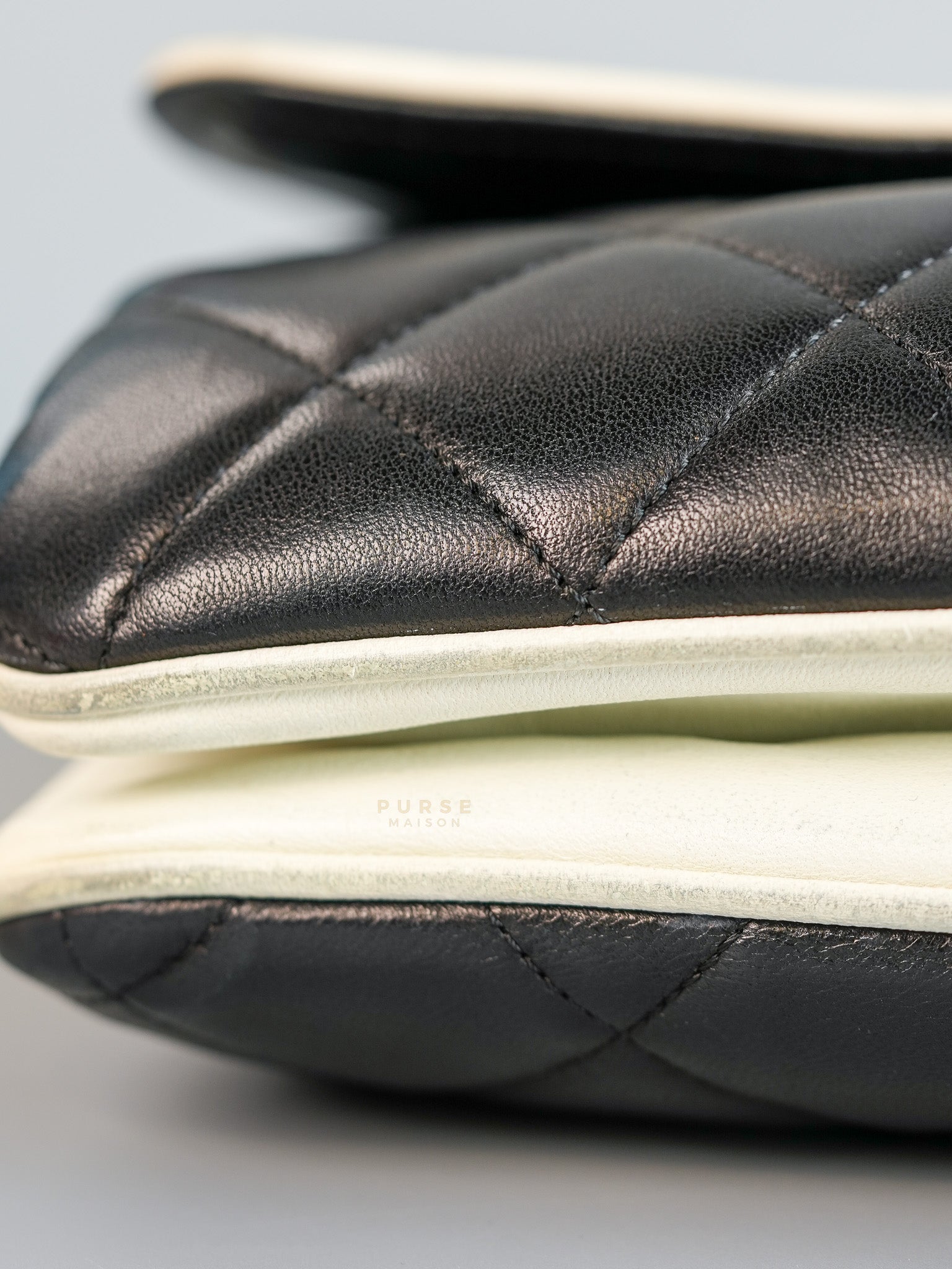 Resort Cruise Flap Bag Bi-Color Flap in Lambskin Leather and Silver Hardware Series 12 | Purse Maison Luxury Bags Shop