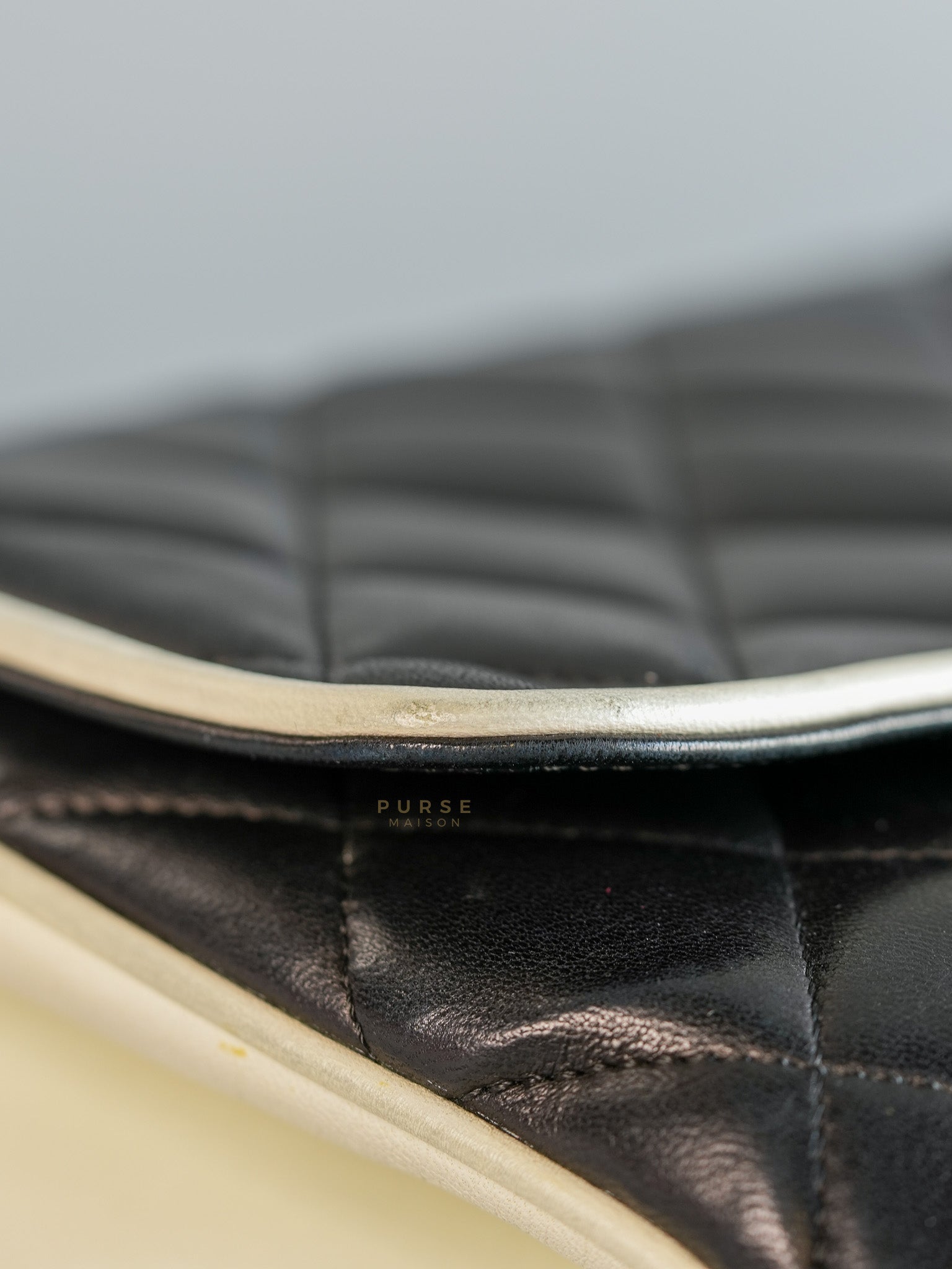 Resort Cruise Flap Bag Bi-Color Flap in Lambskin Leather and Silver Hardware Series 12 | Purse Maison Luxury Bags Shop
