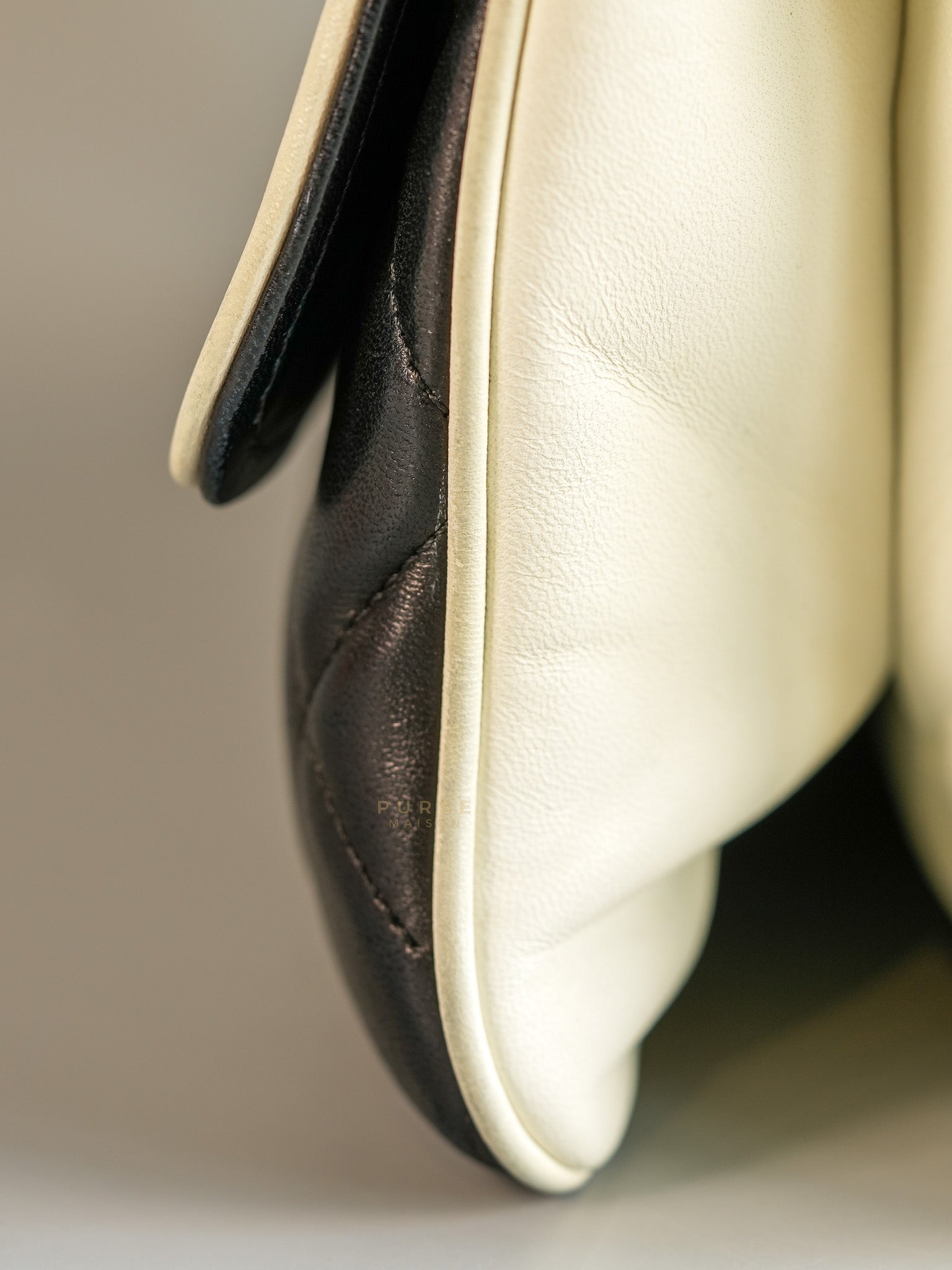 Resort Cruise Flap Bag Bi-Color Flap in Lambskin Leather and Silver Hardware Series 12 | Purse Maison Luxury Bags Shop