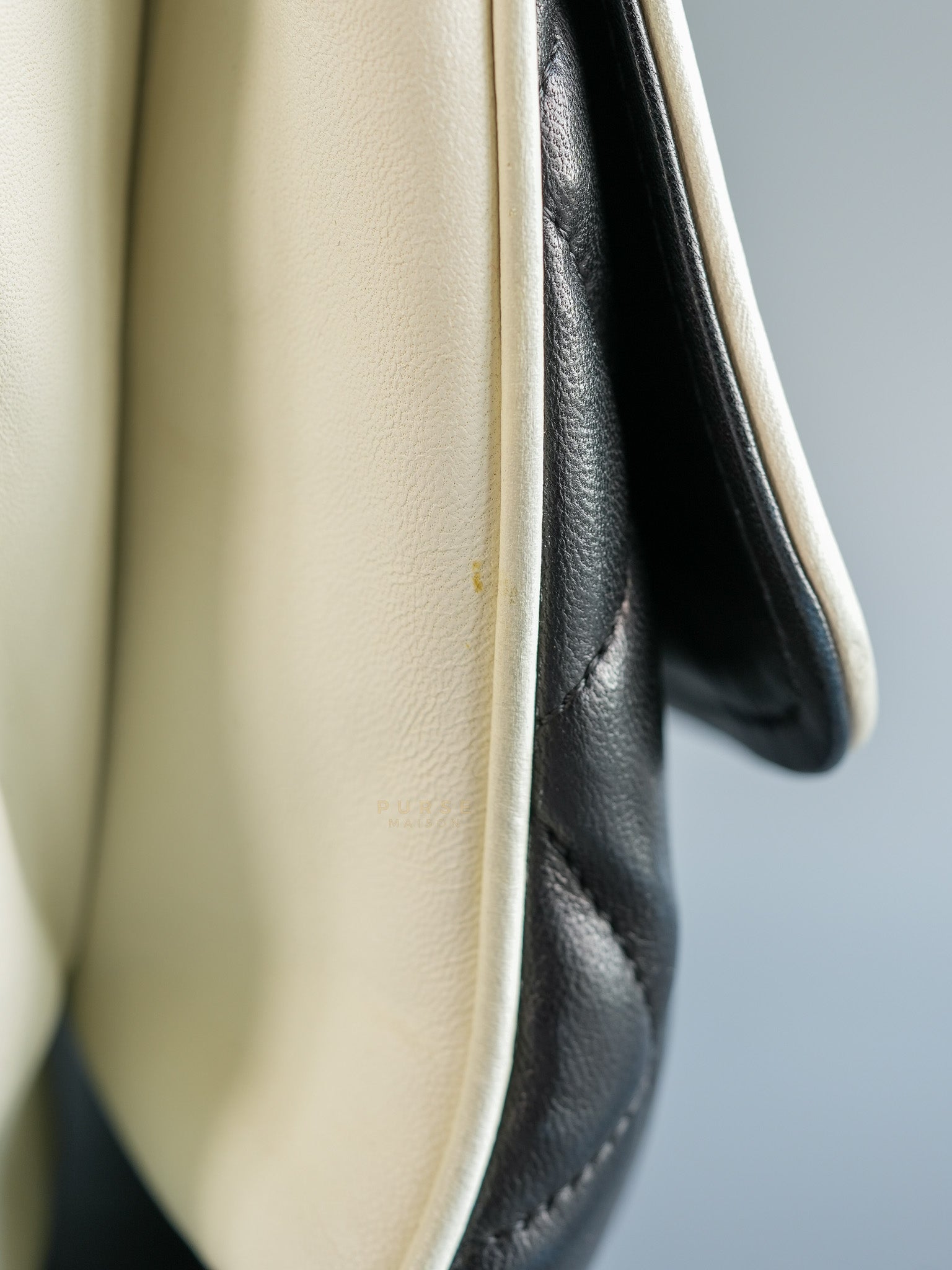 Resort Cruise Flap Bag Bi-Color Flap in Lambskin Leather and Silver Hardware Series 12 | Purse Maison Luxury Bags Shop