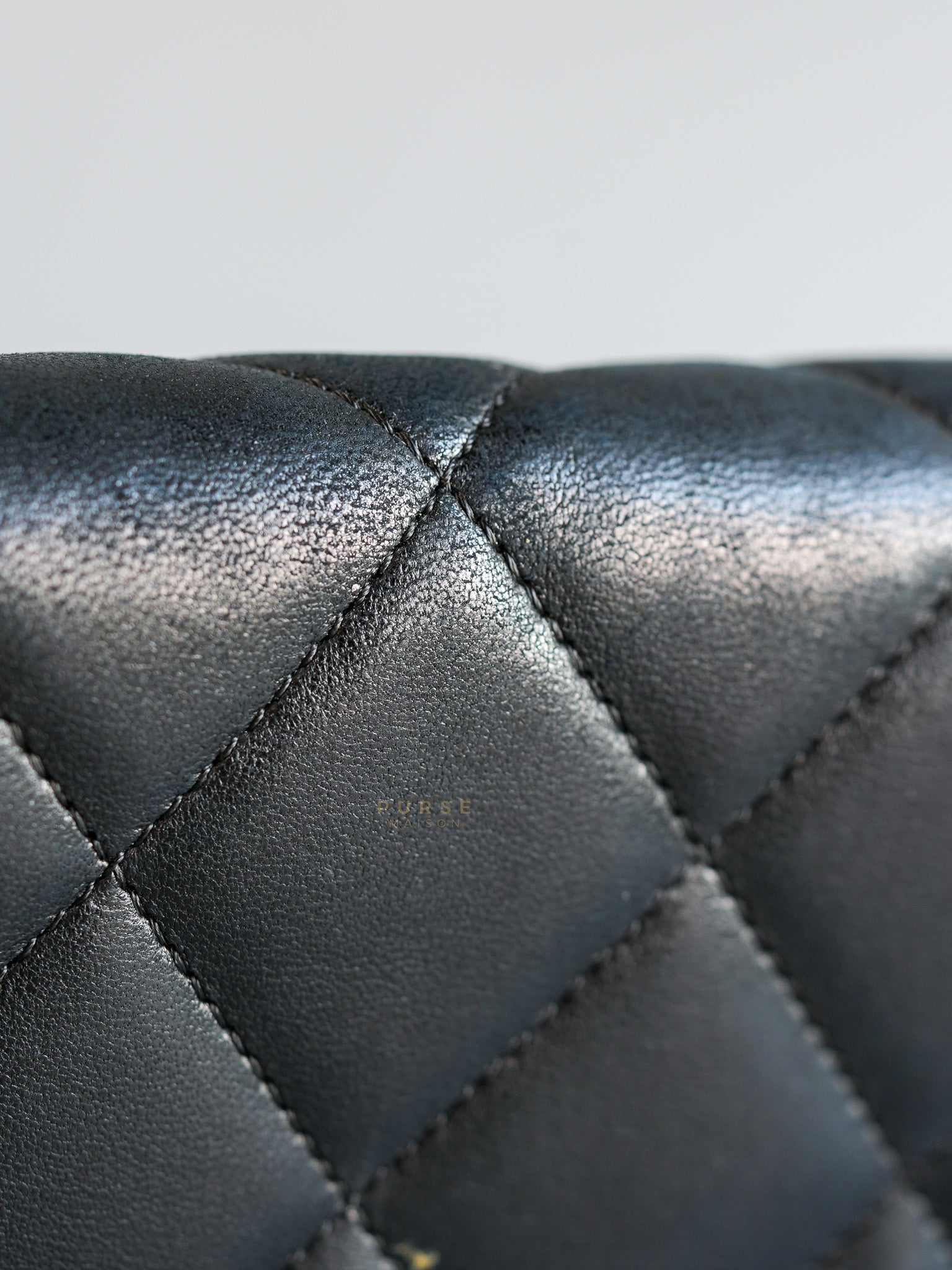Resort Cruise Flap Bag Bi-Color Flap in Lambskin Leather and Silver Hardware Series 12 | Purse Maison Luxury Bags Shop
