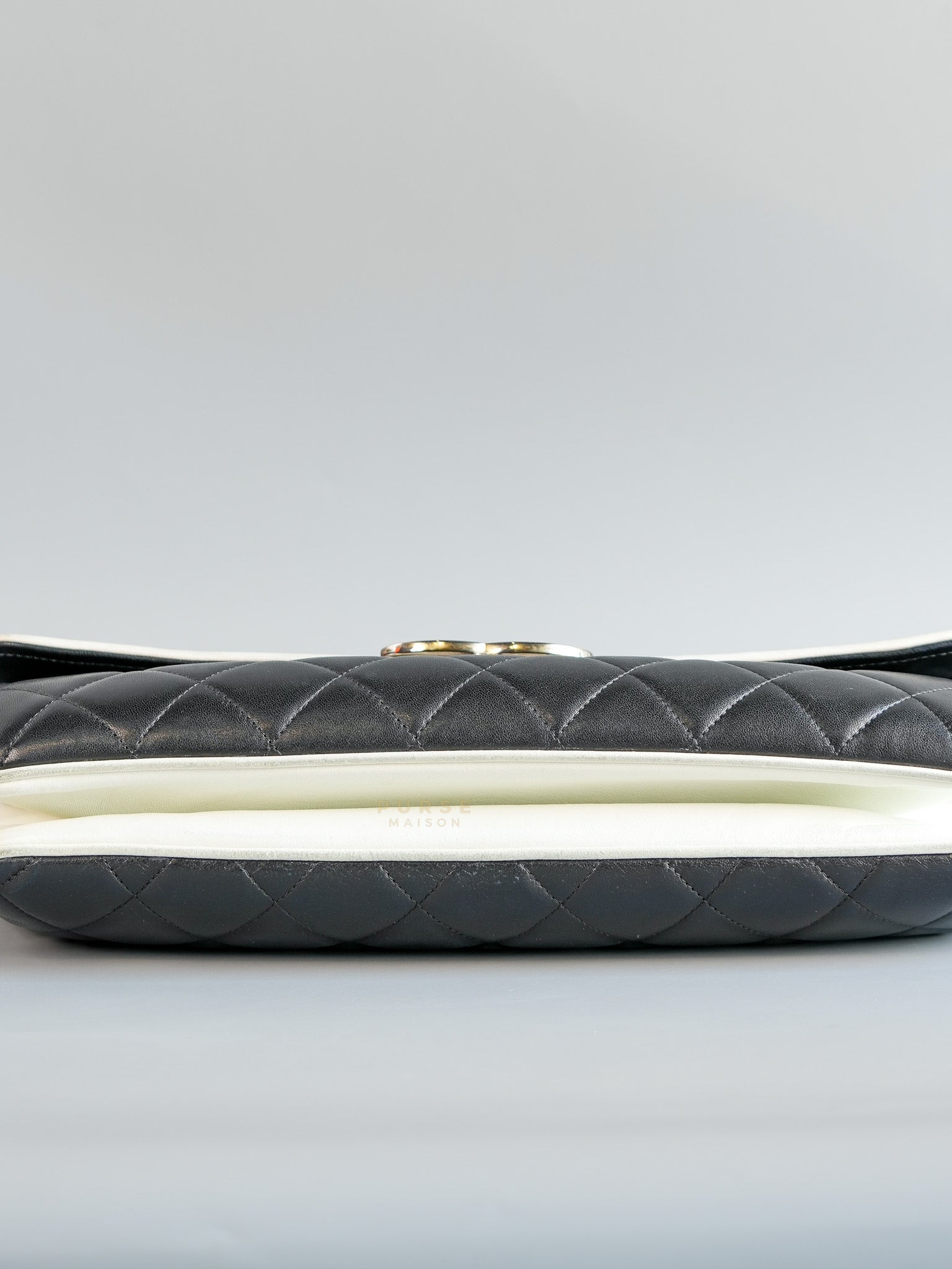 Resort Cruise Flap Bag Bi-Color Flap in Lambskin Leather and Silver Hardware Series 12 | Purse Maison Luxury Bags Shop