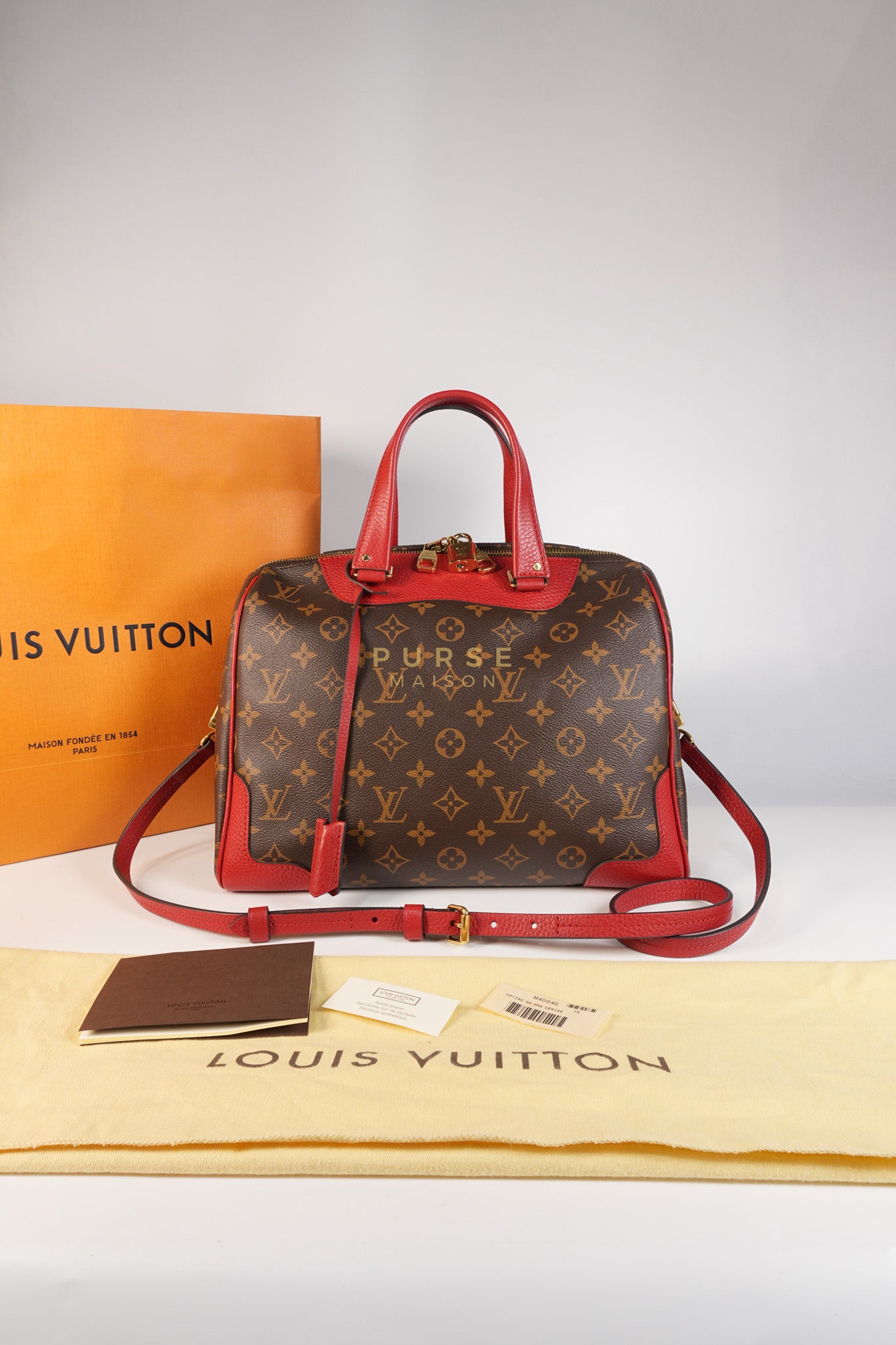 Retiro Cerise NM in Monogram Canvas Bag (Date Code: AH5105) | Purse Maison Luxury Bags Shop