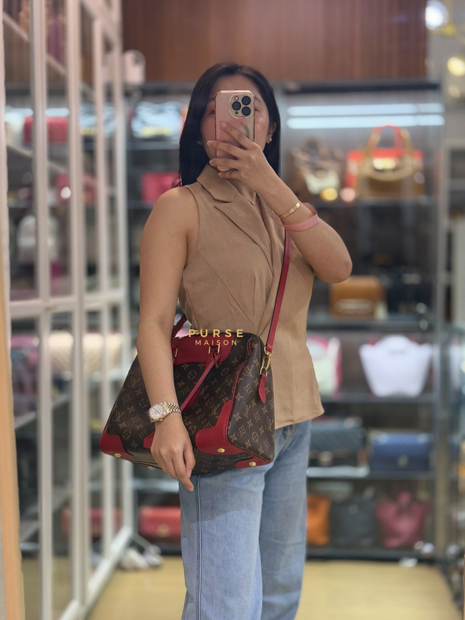 Retiro Cerise NM in Monogram Canvas Bag (Date code: DR1107) | Purse Maison Luxury Bags Shop