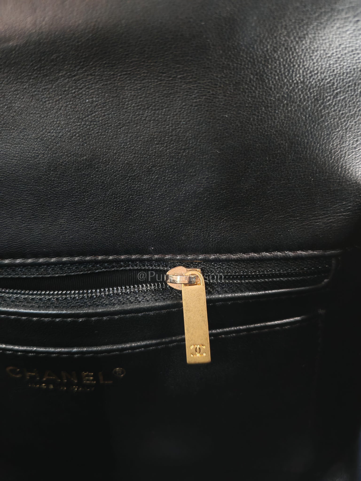 Reverse Chevron Quilted Top Handle Flap Bag in Lambskin Leather and Aged Gold Hardware Series 24 | Purse Maison Luxury Bags Shop