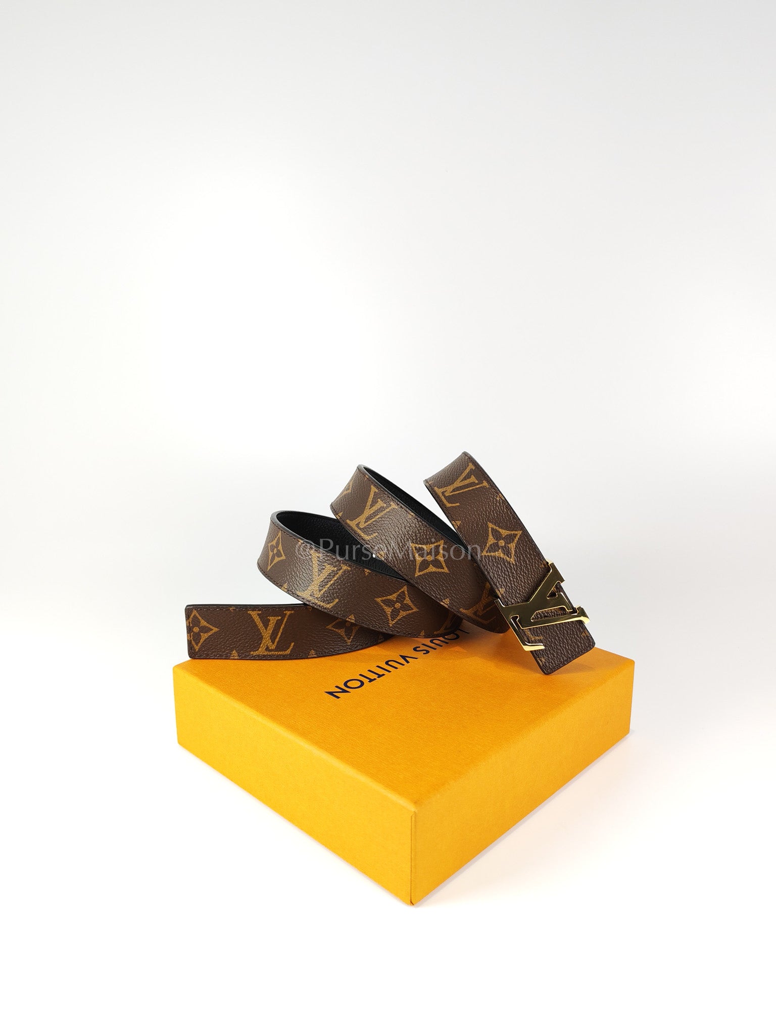 Reversible Belt in Monogram Leather Size 95cm x 38mm | Purse Maison Luxury Bags Shop