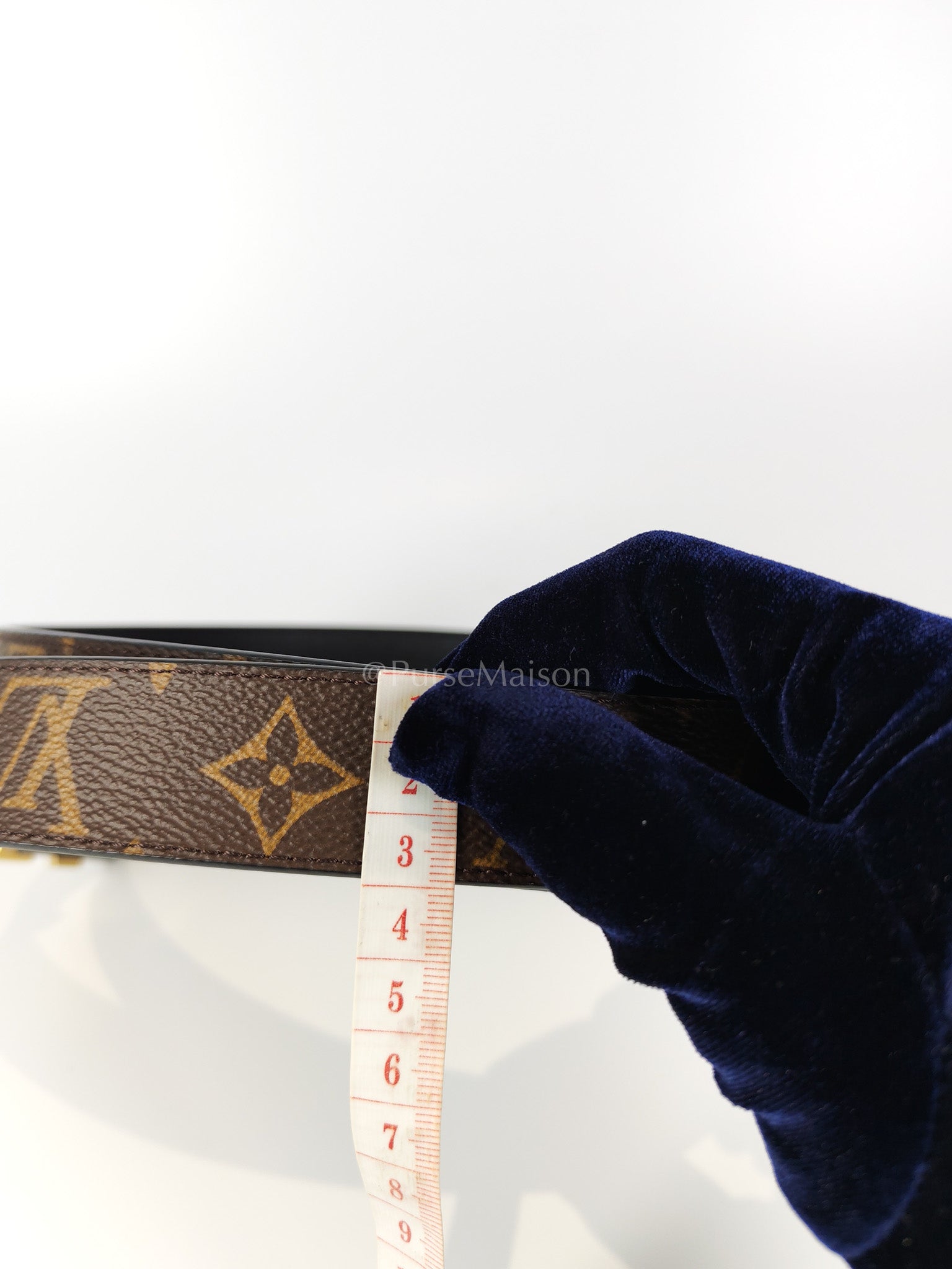 Reversible Belt in Monogram Leather Size 95cm x 38mm | Purse Maison Luxury Bags Shop